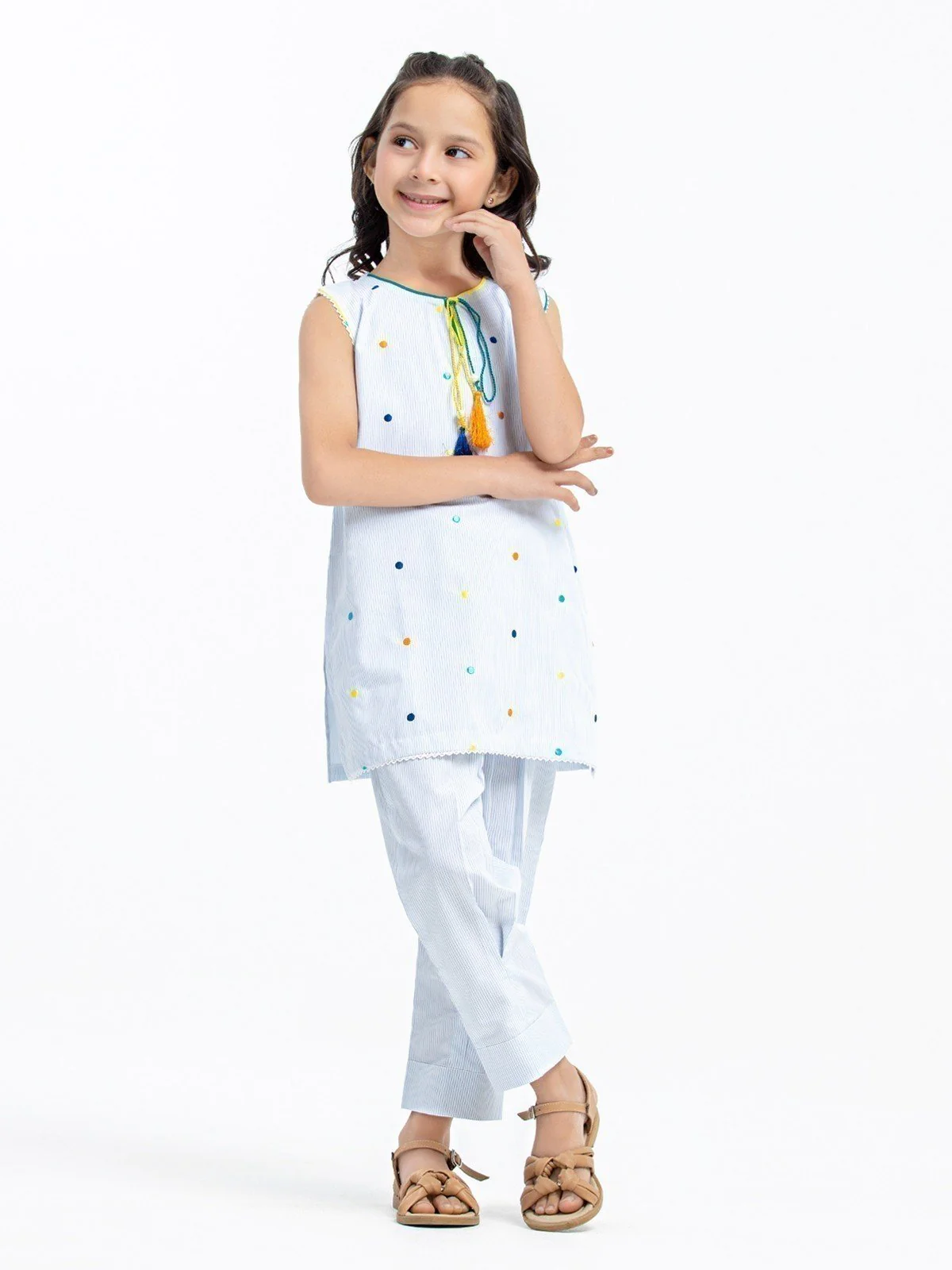 Embroidered Cotton Co-Ord Set - EGTCS23-001