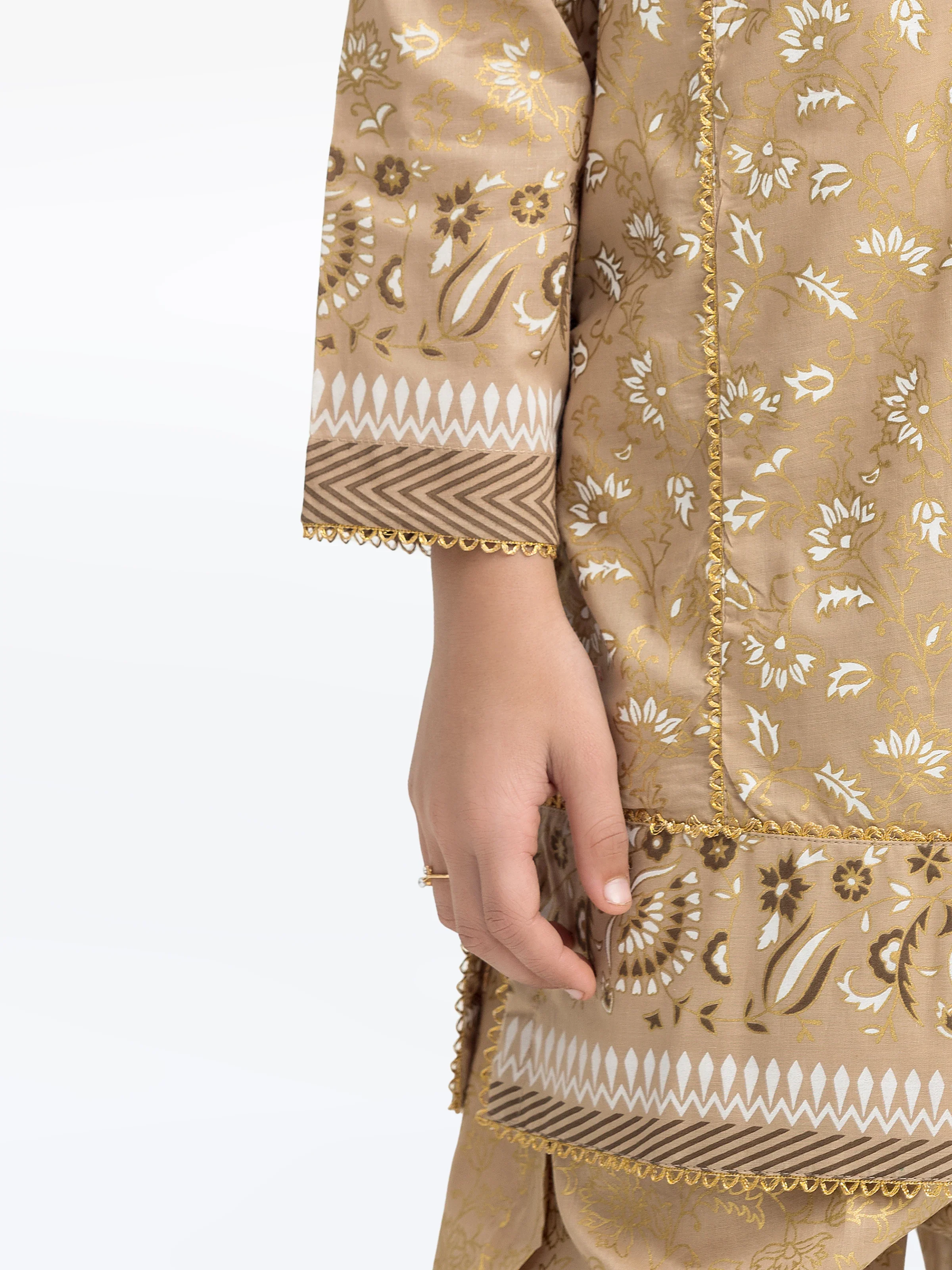 Block Print Cambric Suit - EGTKP5-70795-3P - Image 4