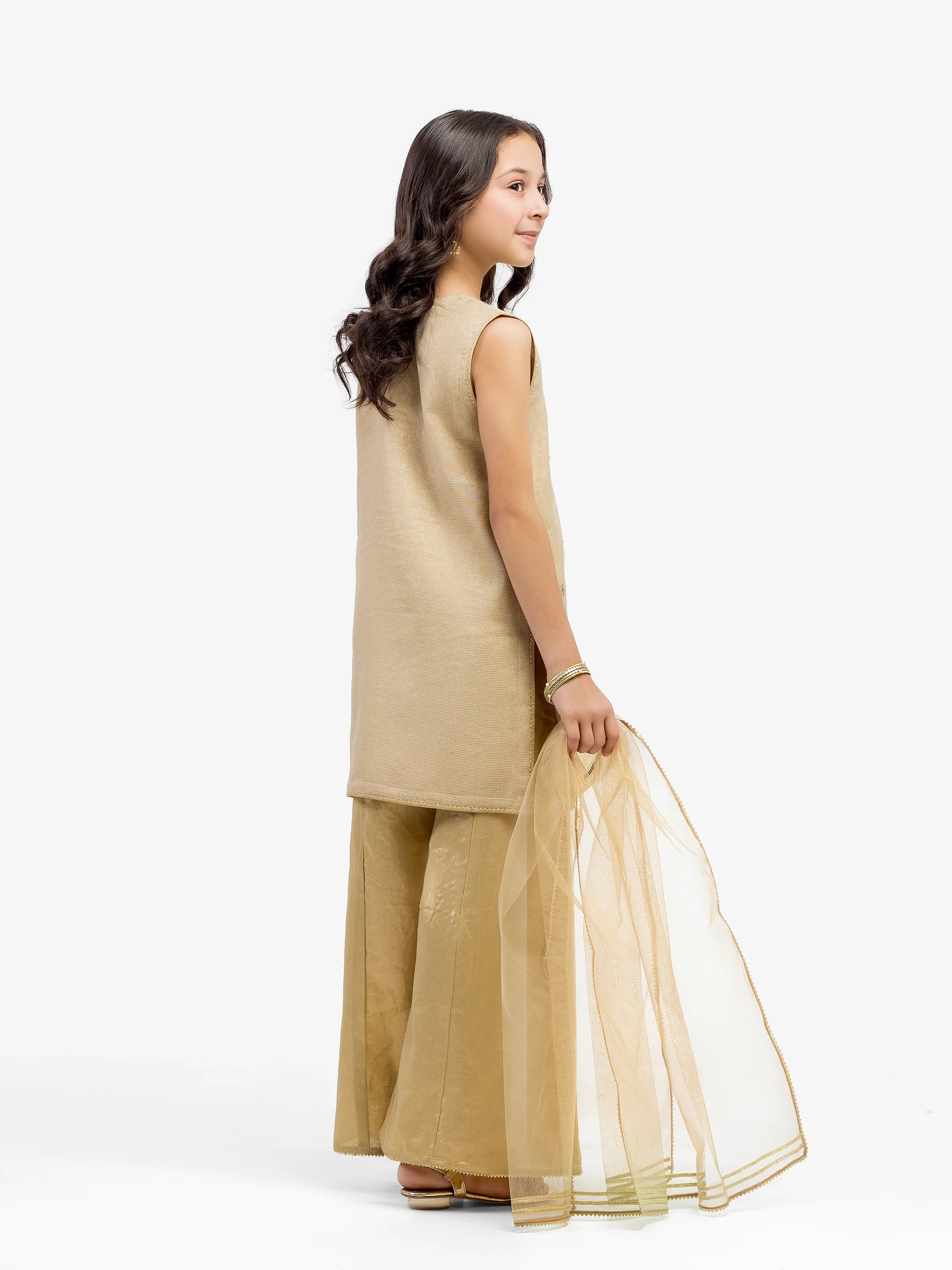 Embroidered Net Suit - EGTPLED5-50070-3P - Image 5
