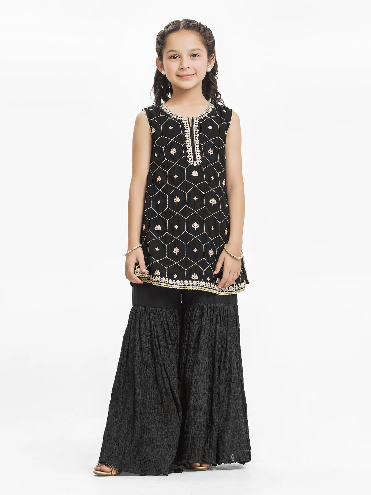 Embroidered Viscose Gharara Suit - EGTPLE24-50008ST