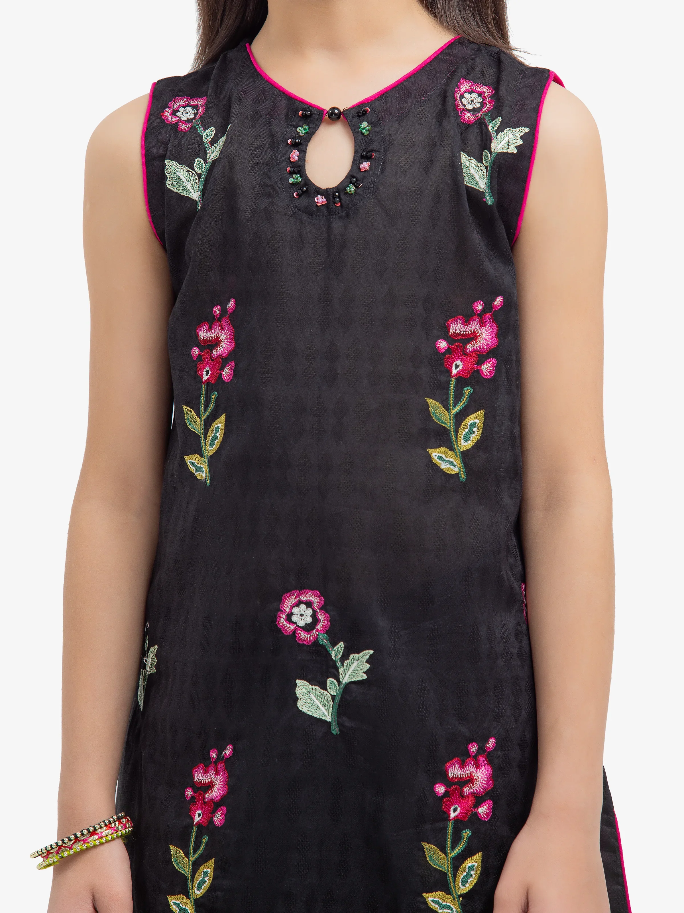 Embroidered Dobby Shirt Trouser - EGTKE24-70761ST - Image 3