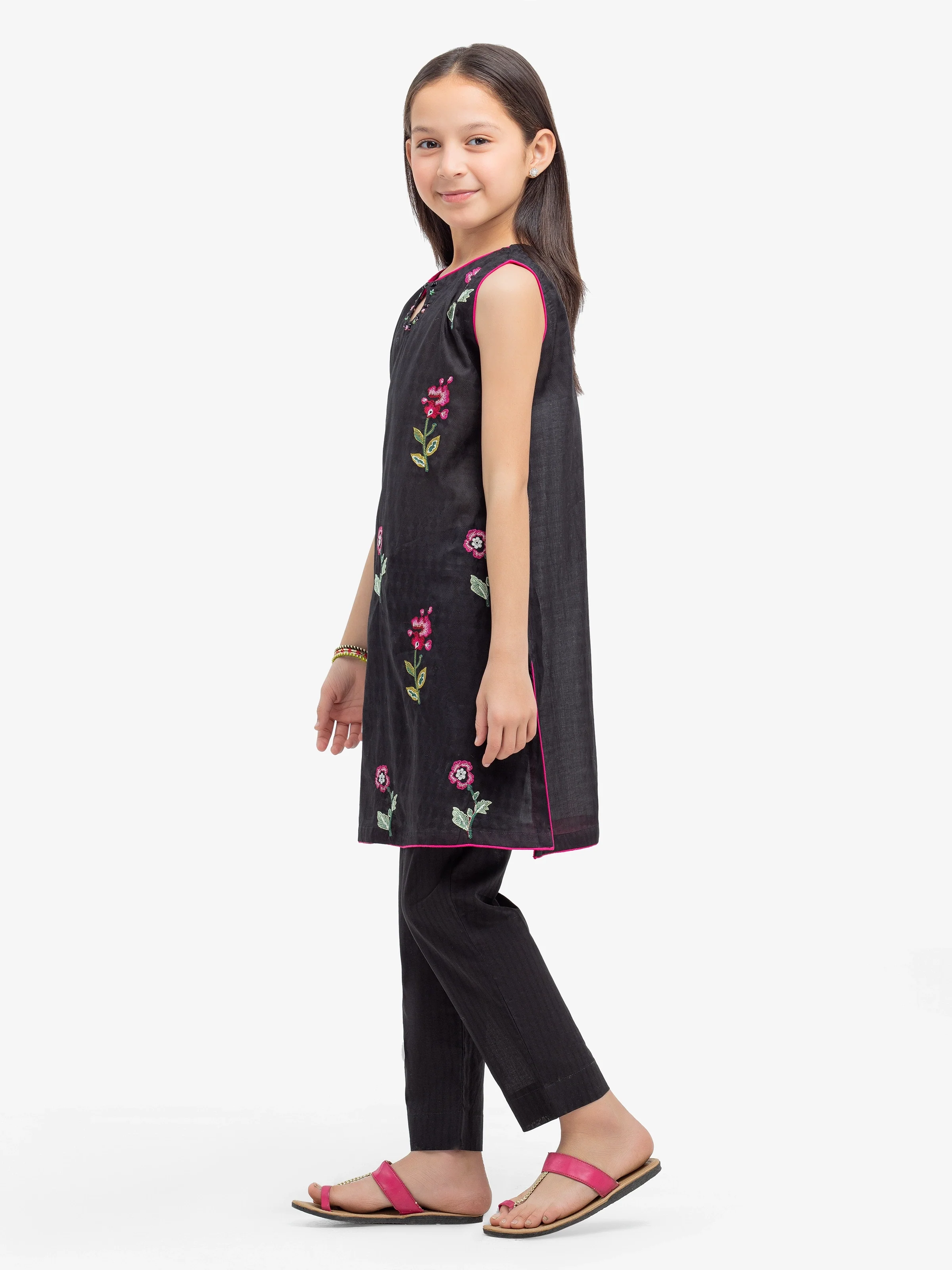 Embroidered Dobby Shirt Trouser - EGTKE24-70761ST - Image 4