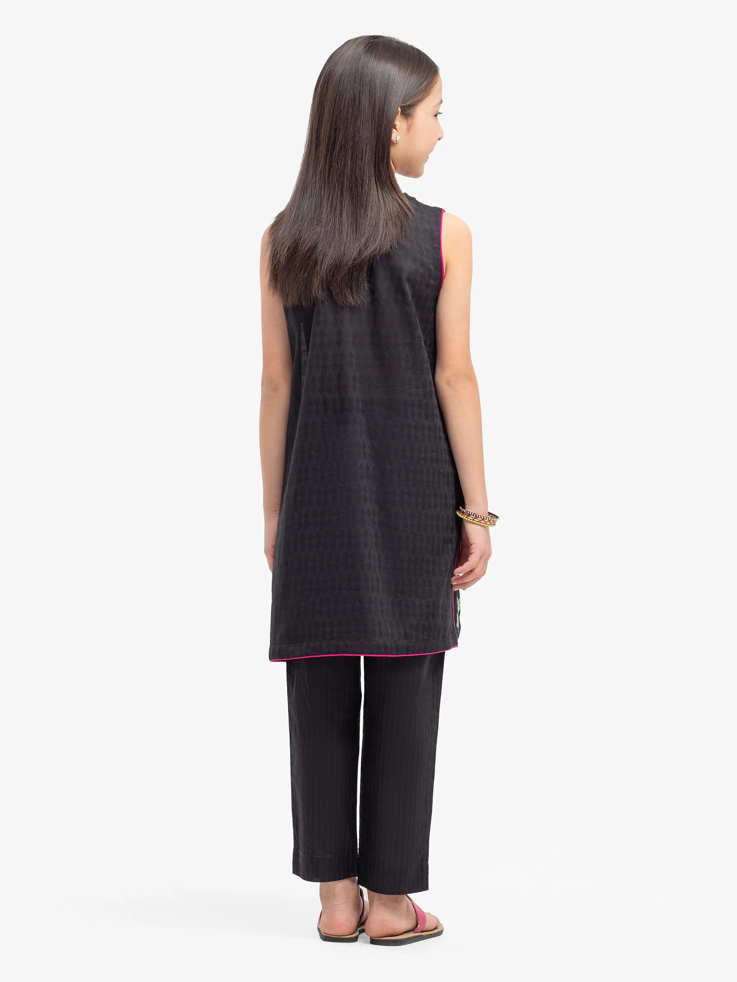 Embroidered Dobby Shirt Trouser - EGTKE24-70761ST - Image 5