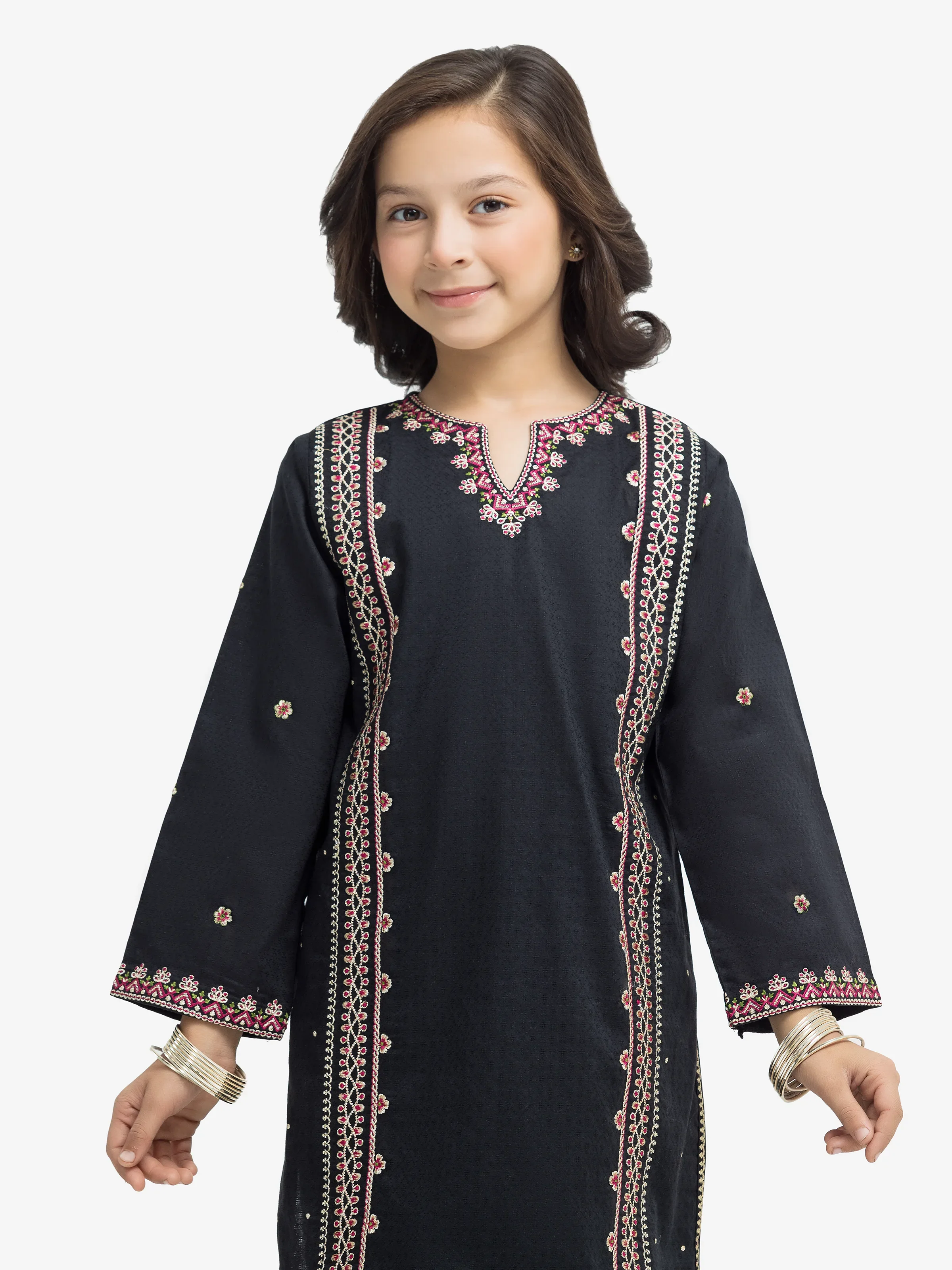 Embroidered Dobby Shirt Trouser - EGTKE24-70927ST - Image 2
