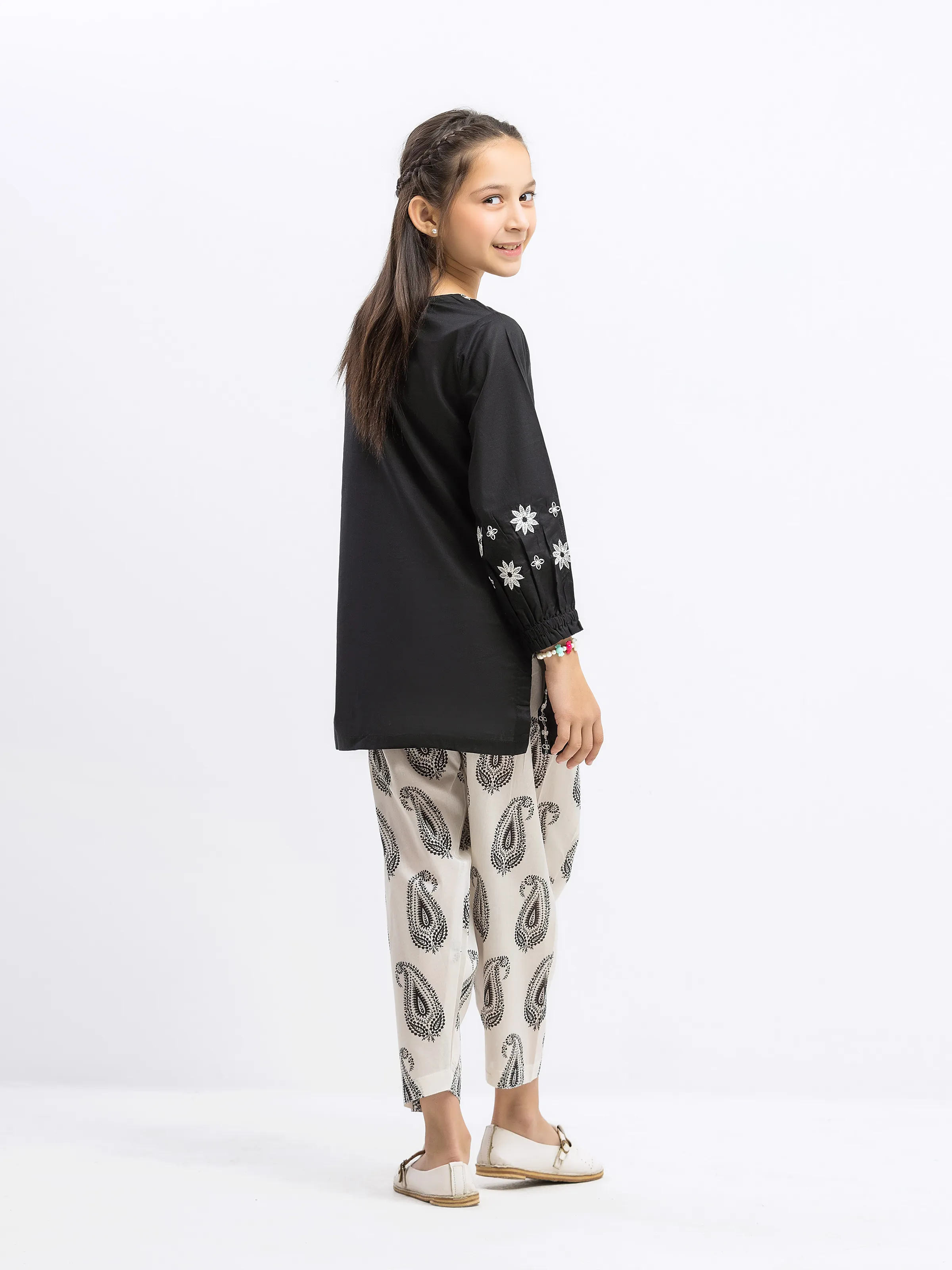 Embroidered Cambric Shirt Trouser - EGTKED5-73041ST - Image 5
