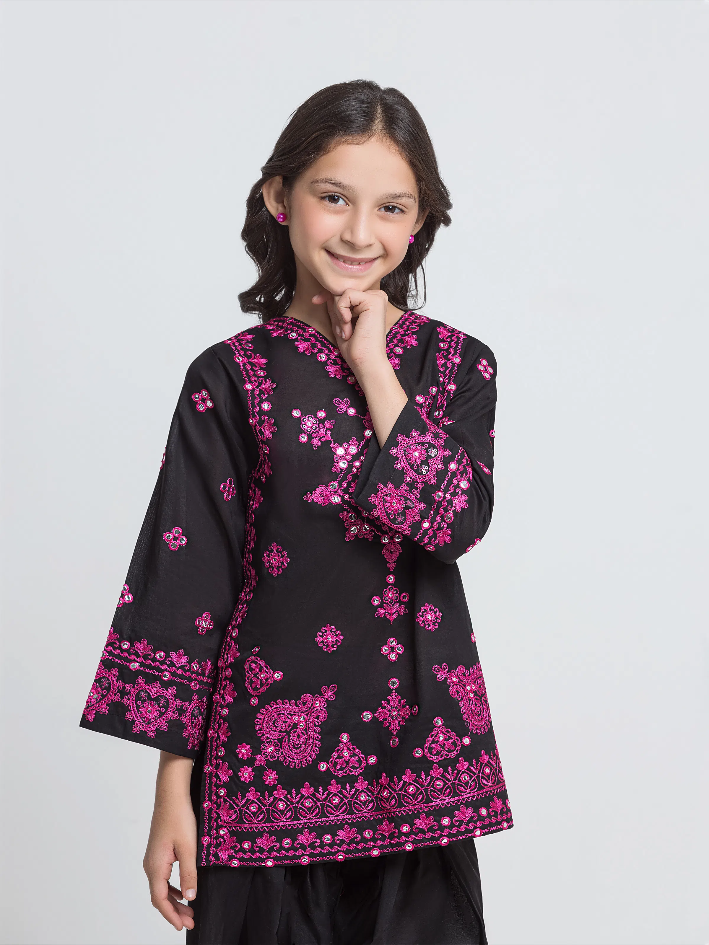 Embroidered Cambric Co-Ord Set - EGTKED6-74042ST - Image 2