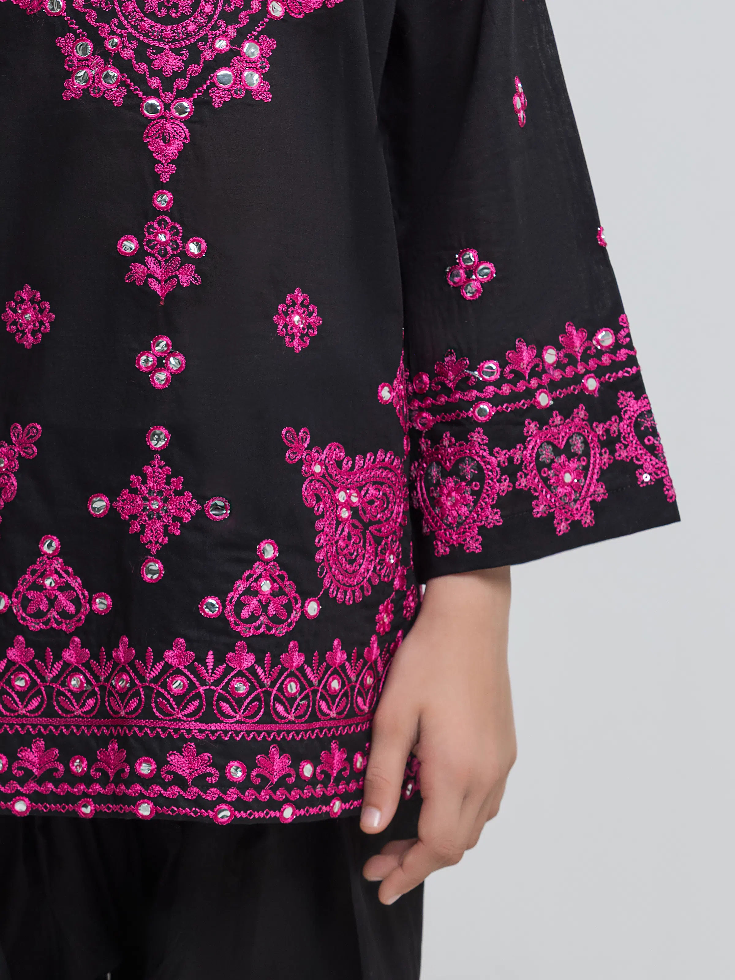 Embroidered Cambric Co-Ord Set - EGTKED6-74042ST - Image 3