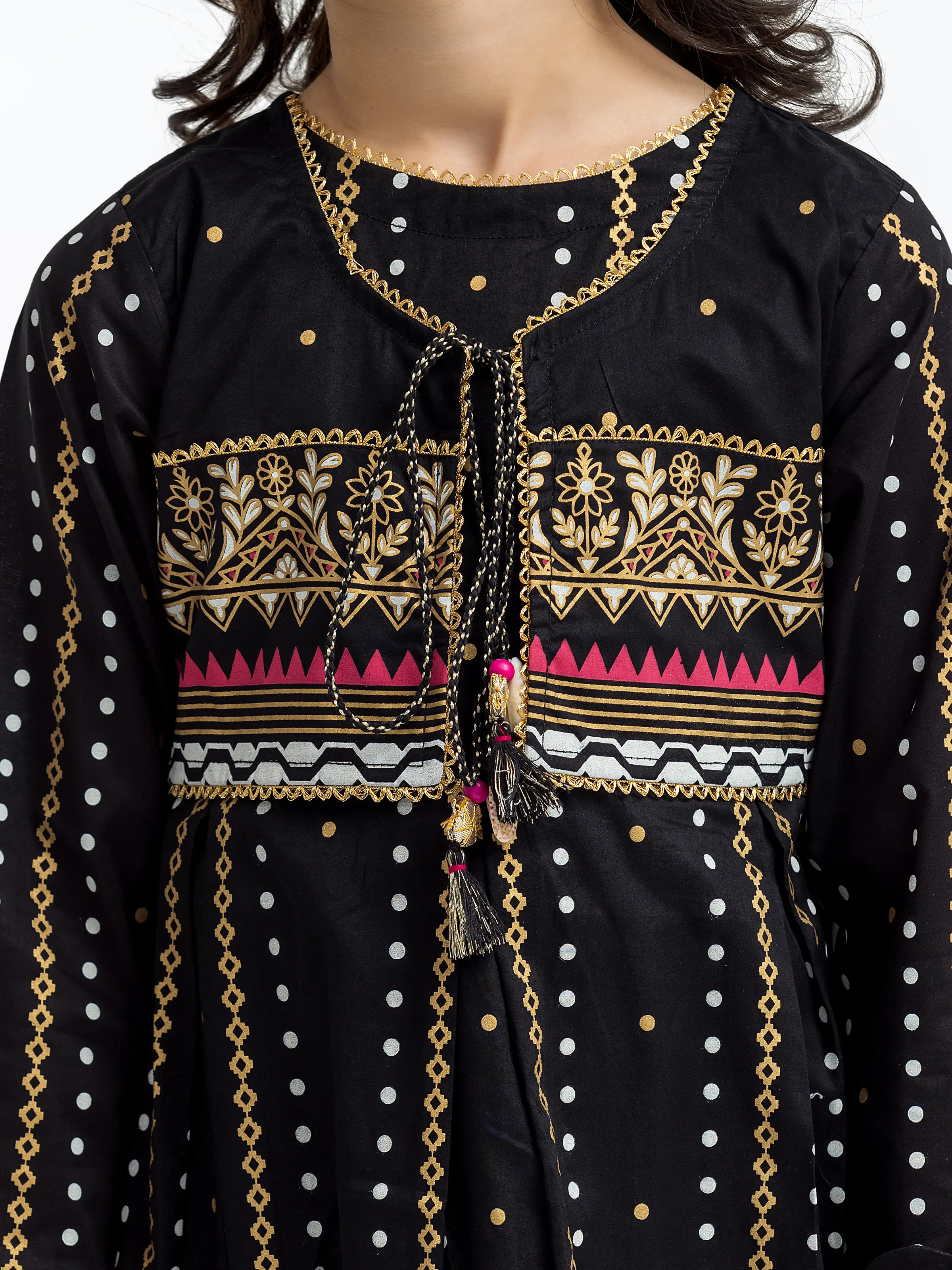 Block Print Cambric Suit - EGTKP5-70801-3P - Image 3