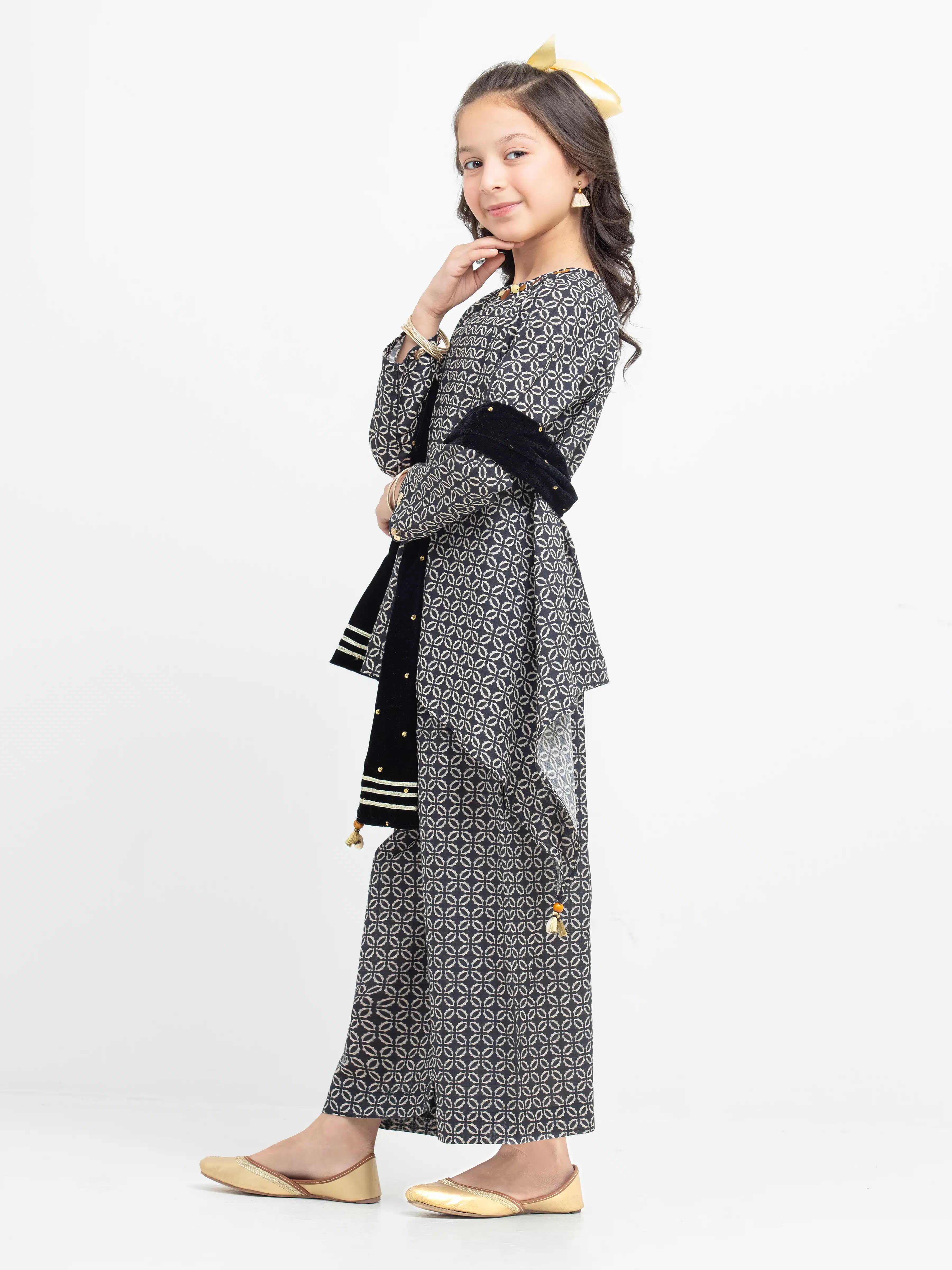 Printed Khaddar Suit - EGTKP5-70807-3P - Image 4