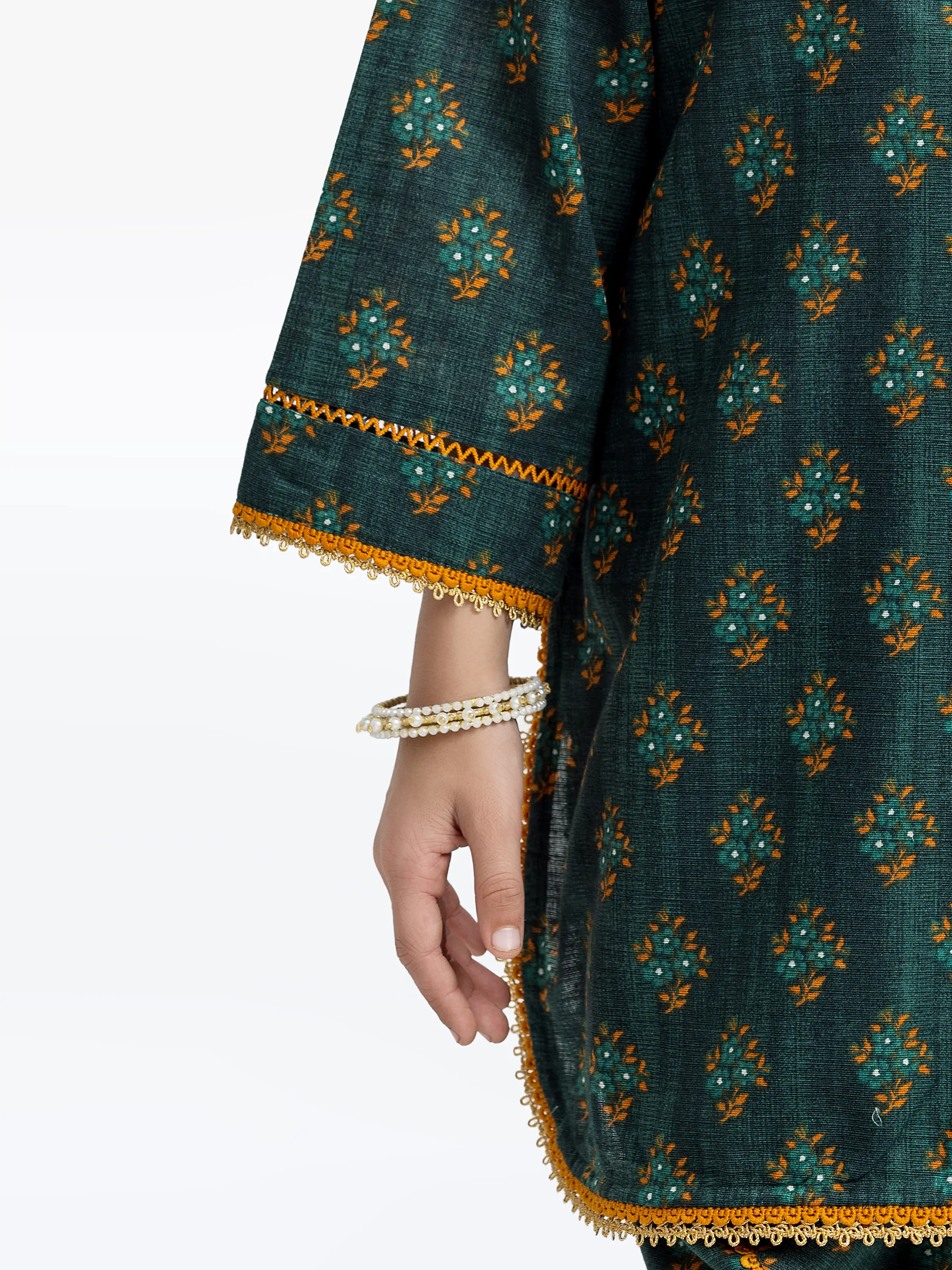 Printed Khaddar Co-Ord Set - EGTKP24-70791ST - Image 4