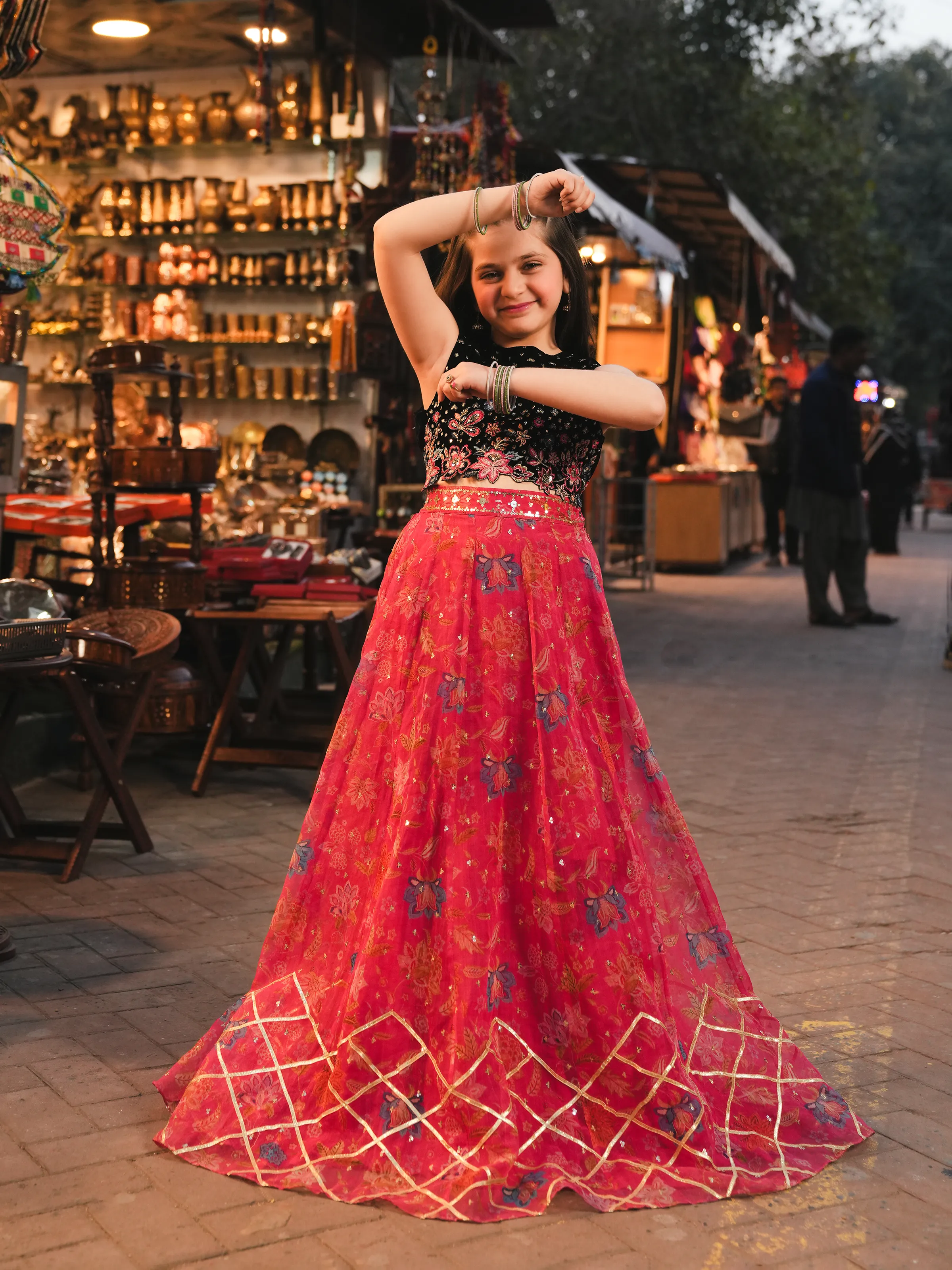Embroidered Organza Lehenga Suit - EGTPLEP5-50051CL - Image 4