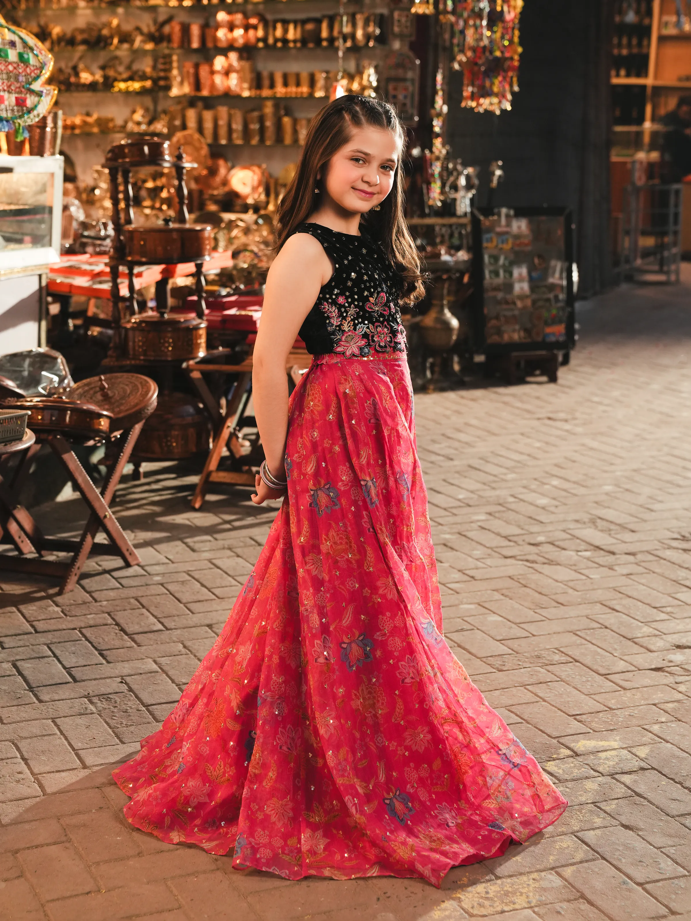 Embroidered Organza Lehenga Suit - EGTPLEP5-50051CL - Image 5