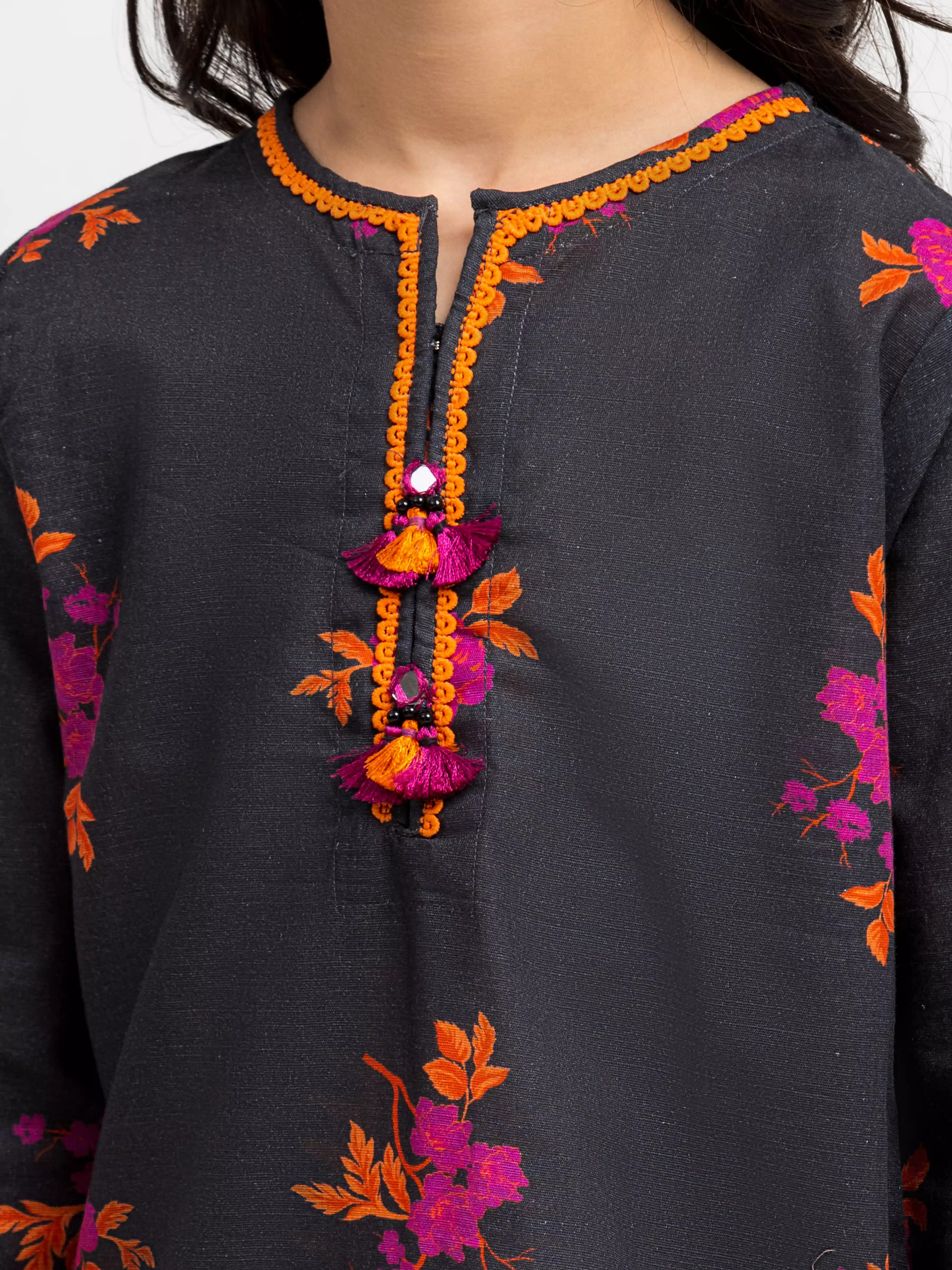 Printed Khaddar Co-Ord Set - EGTKP5-73080ST - Image 3
