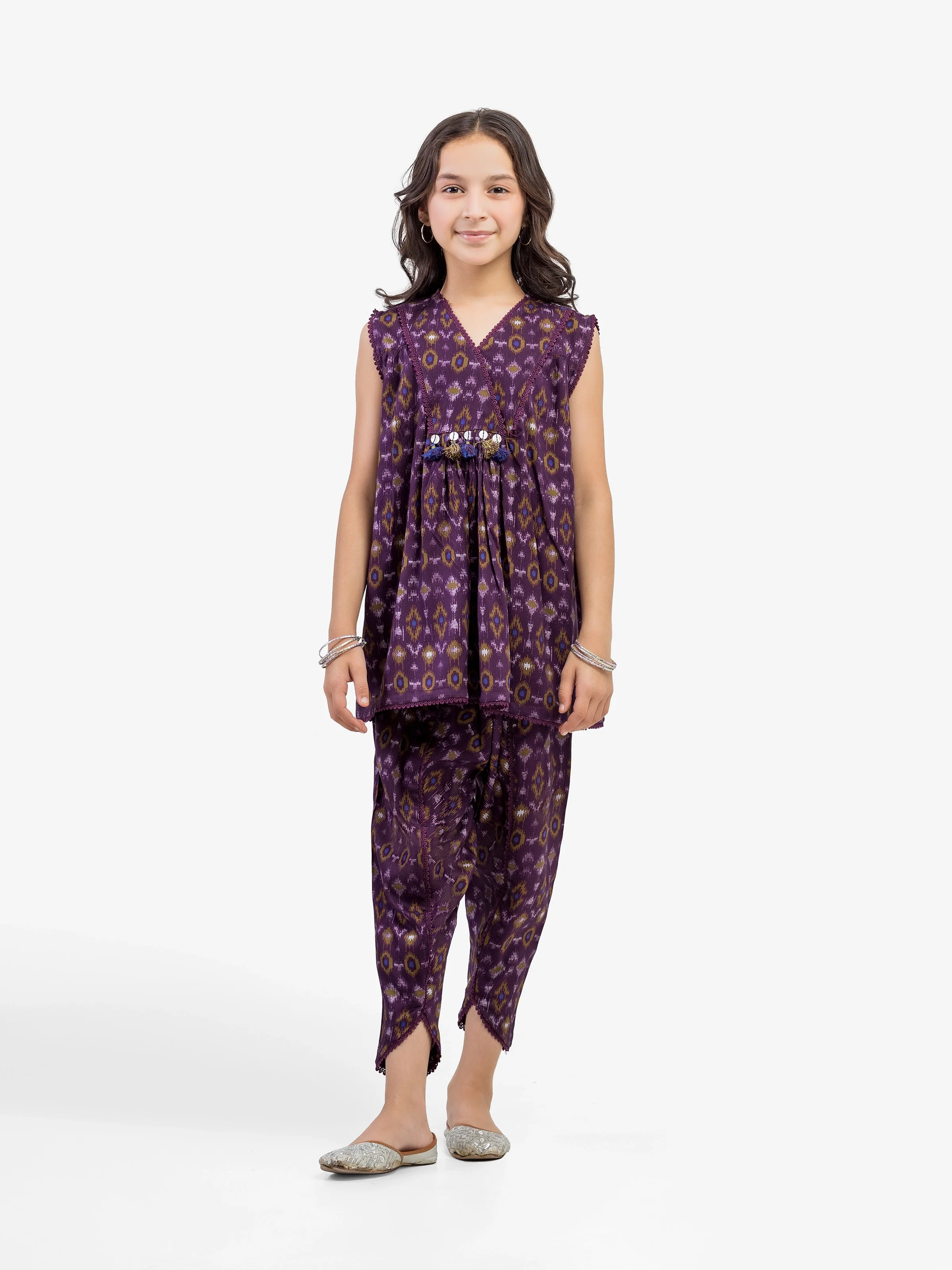 Printed Viscose Co-Ord Set - EGTKP5-73000ST