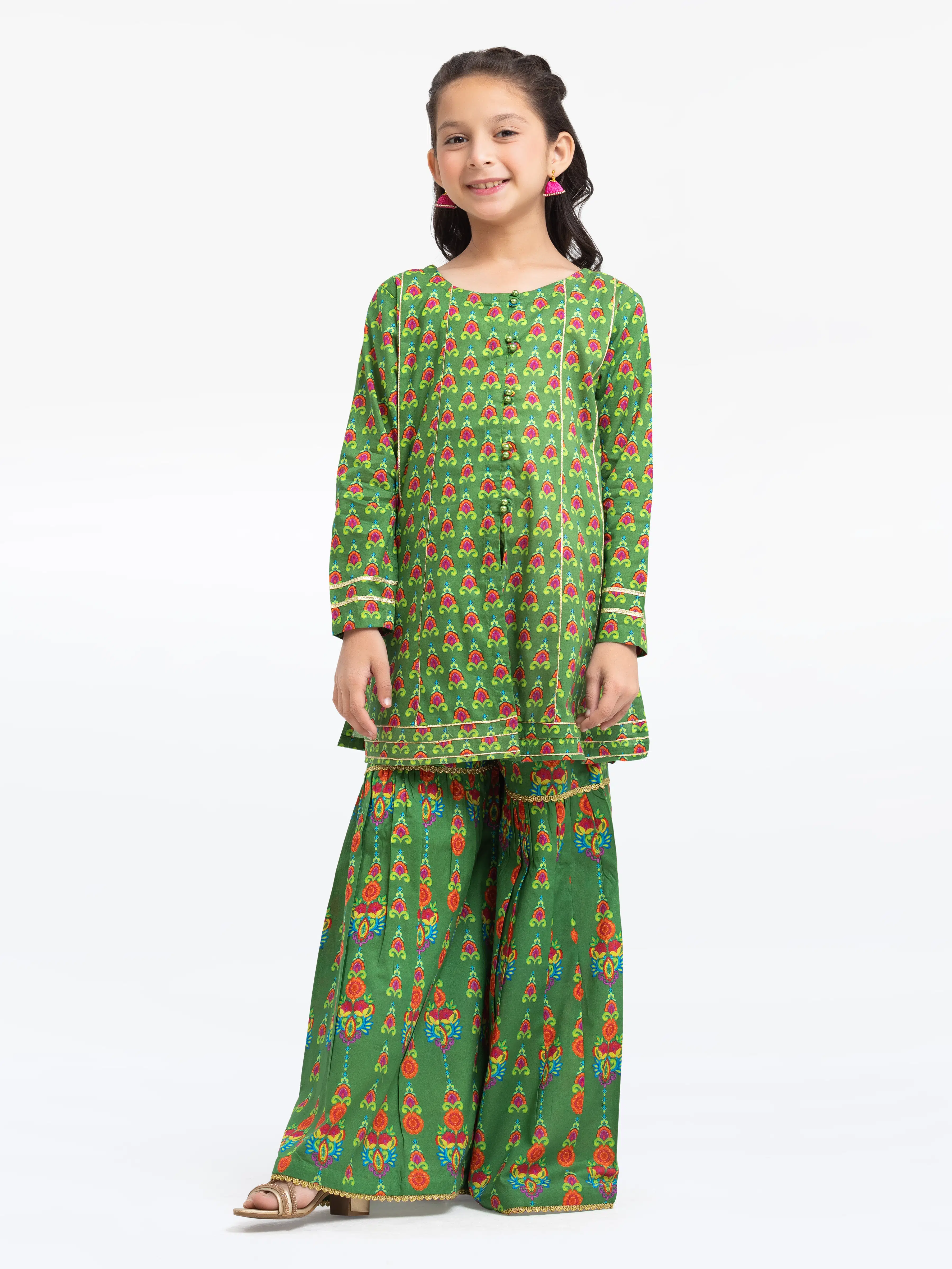 Printed Lawn Gharara Suit - EGTKP24-70431ST