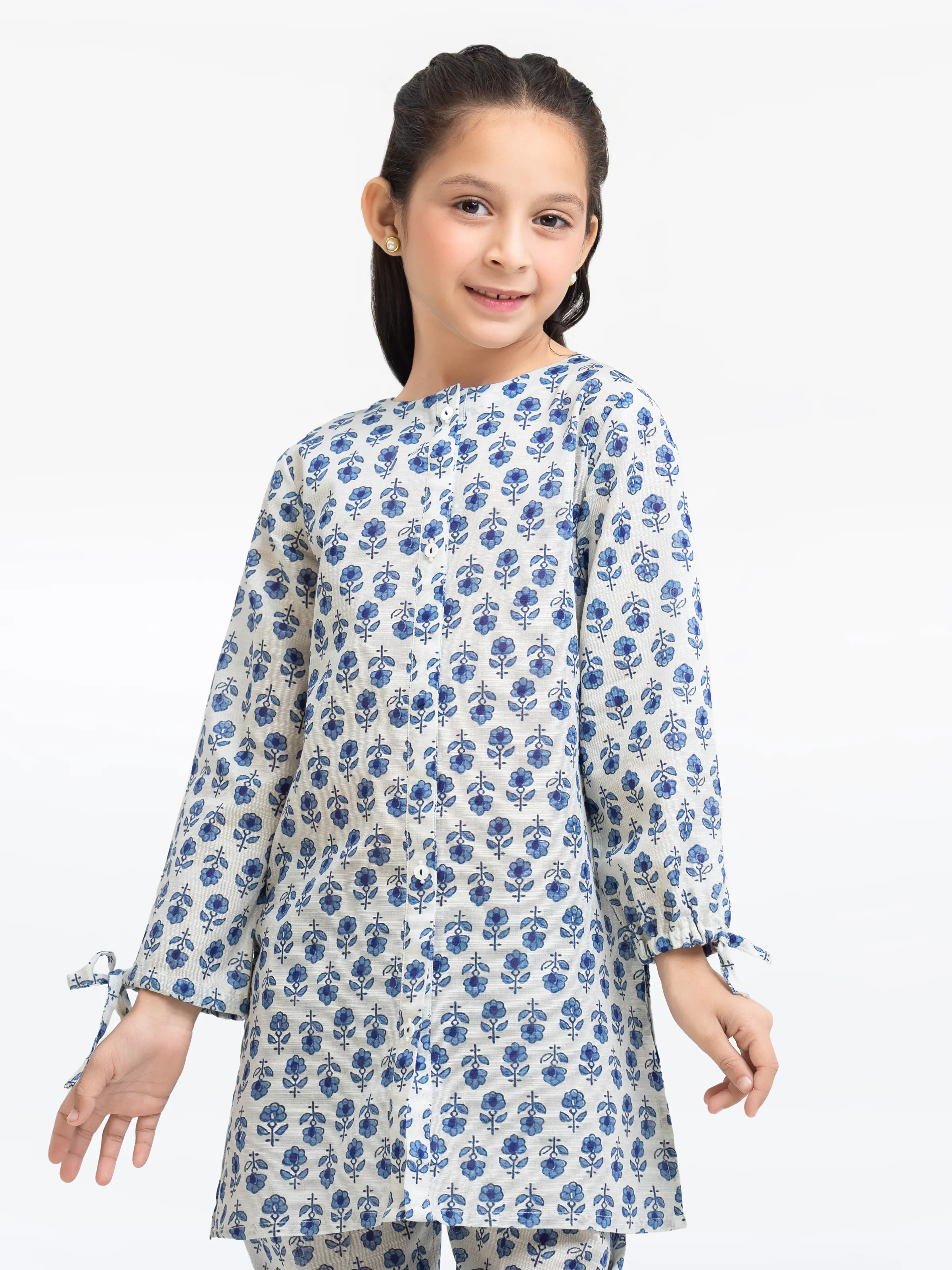 Printed Khaddar Co-Ord Set - EGTKP24-70910ST - Image 2