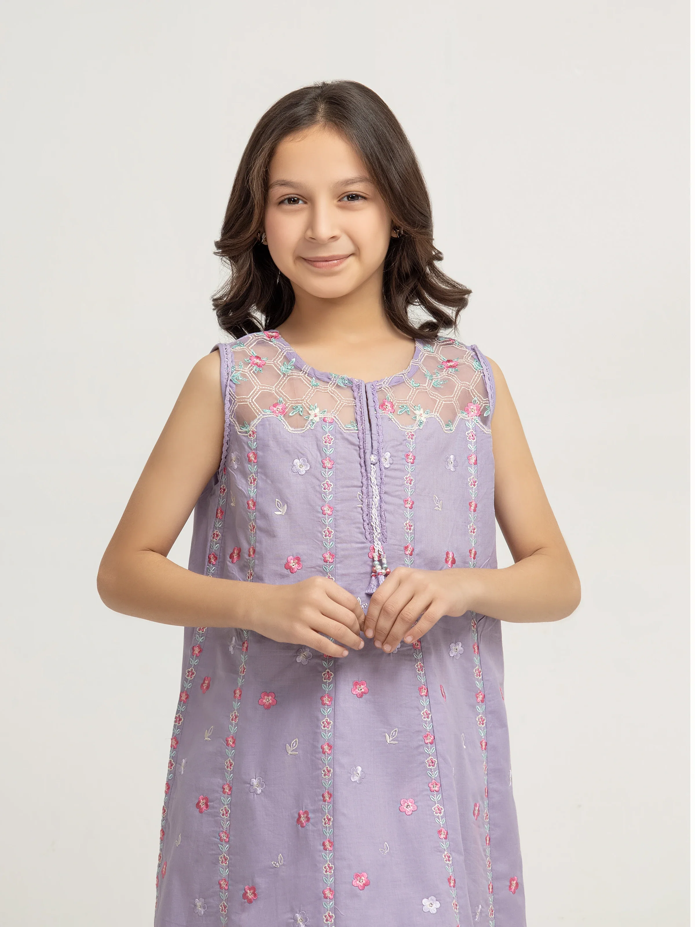 Embroidered Cambric Co-Ord Set - EGTKED5-73022ST - Image 2