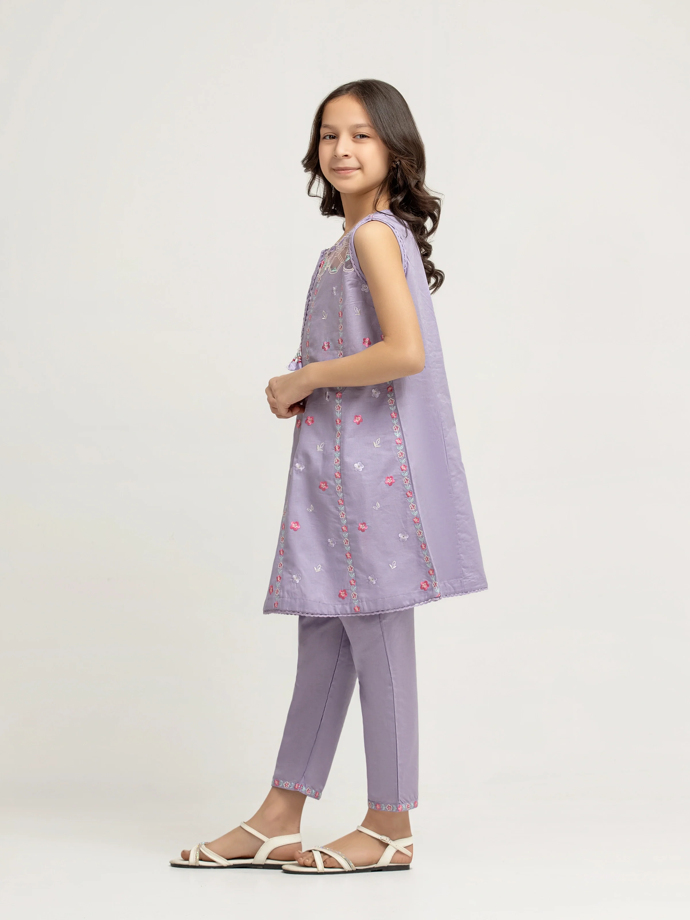 Embroidered Cambric Co-Ord Set - EGTKED5-73022ST - Image 4