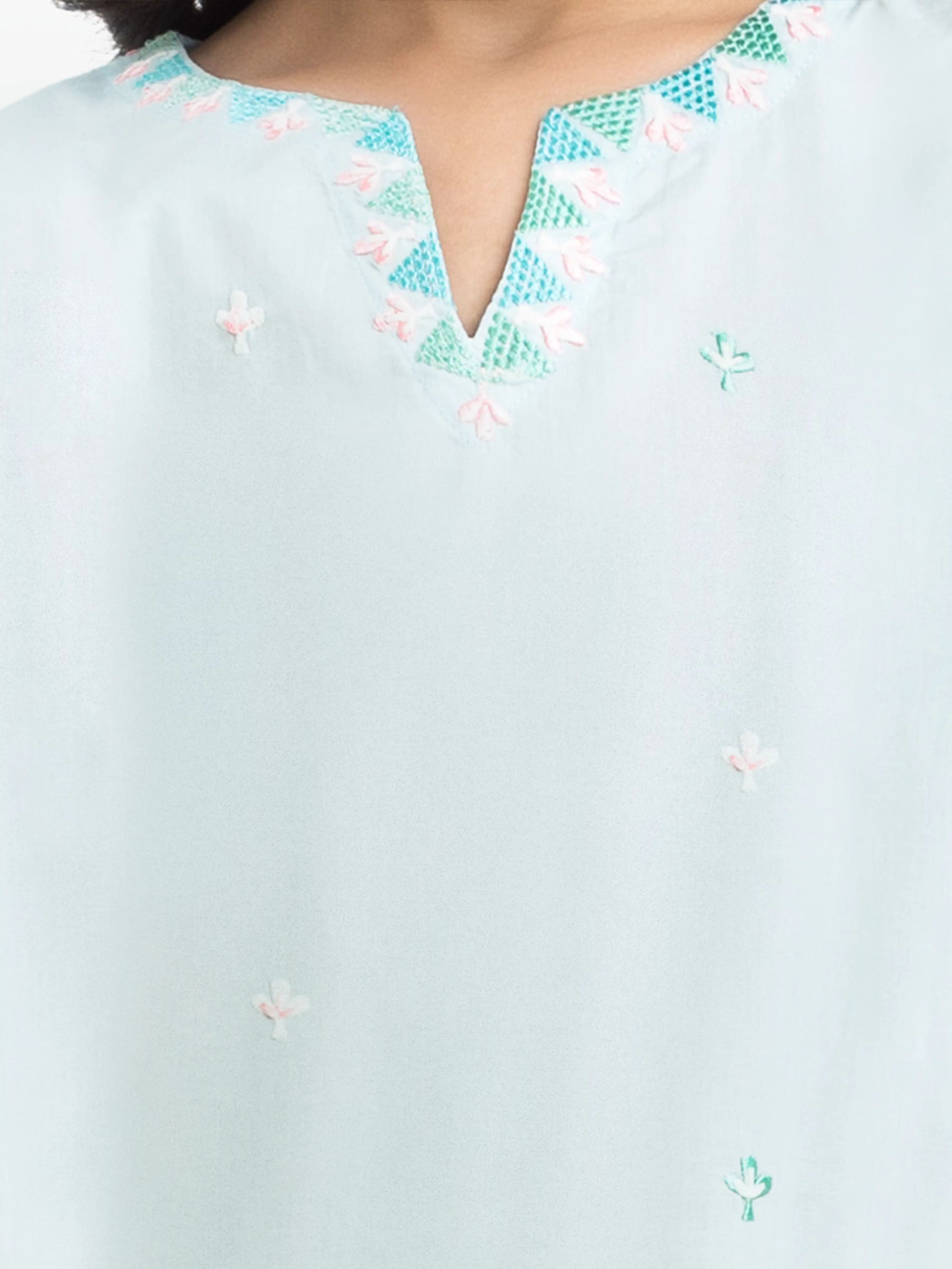 Embroidered Cambric Shirt Trouser - EGTKE24-70778ST - Image 3
