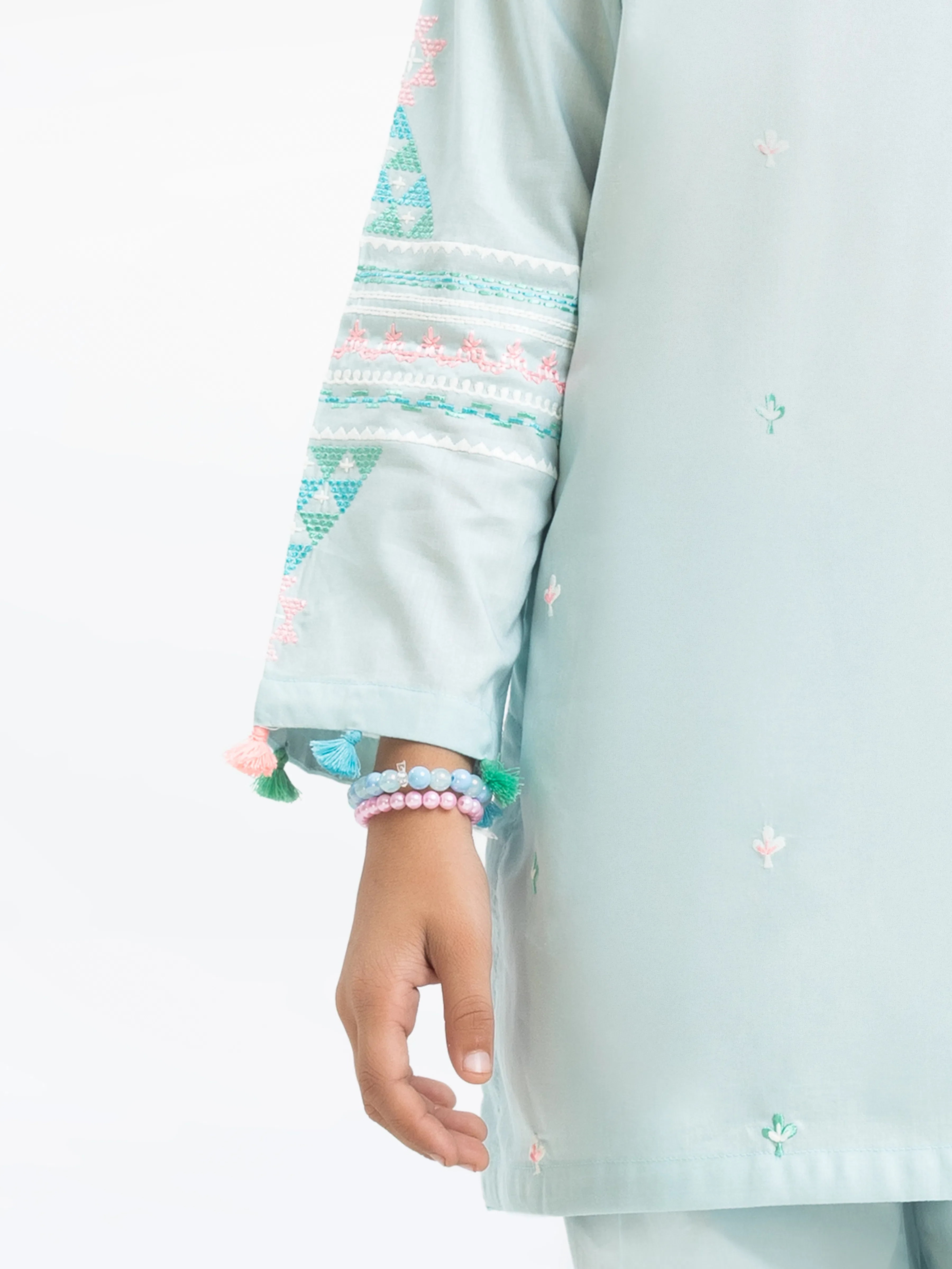 Embroidered Cambric Shirt Trouser - EGTKE24-70778ST - Image 4