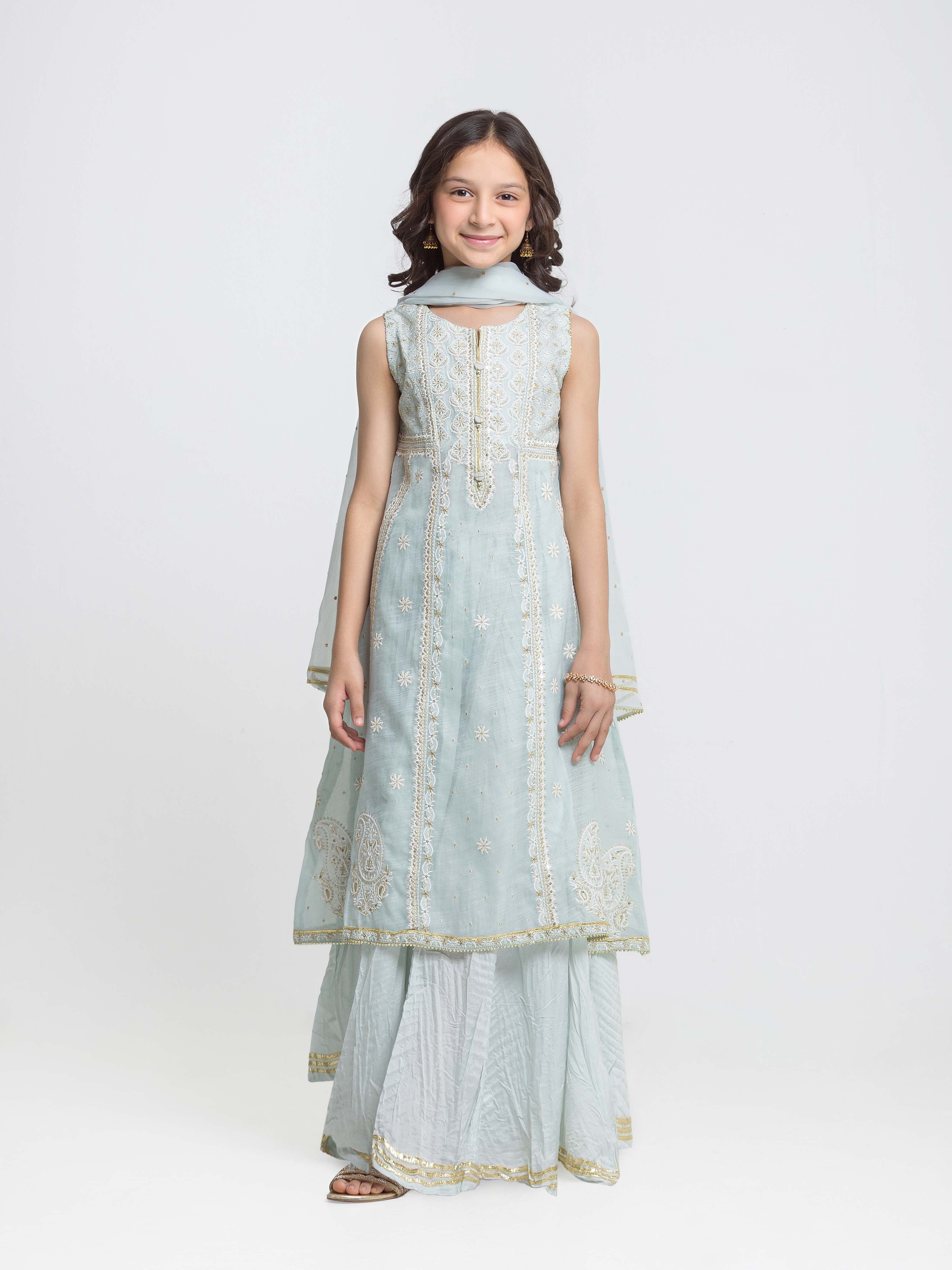 Embroidered Chanderi Suit - EGTPLED5-50065-3P