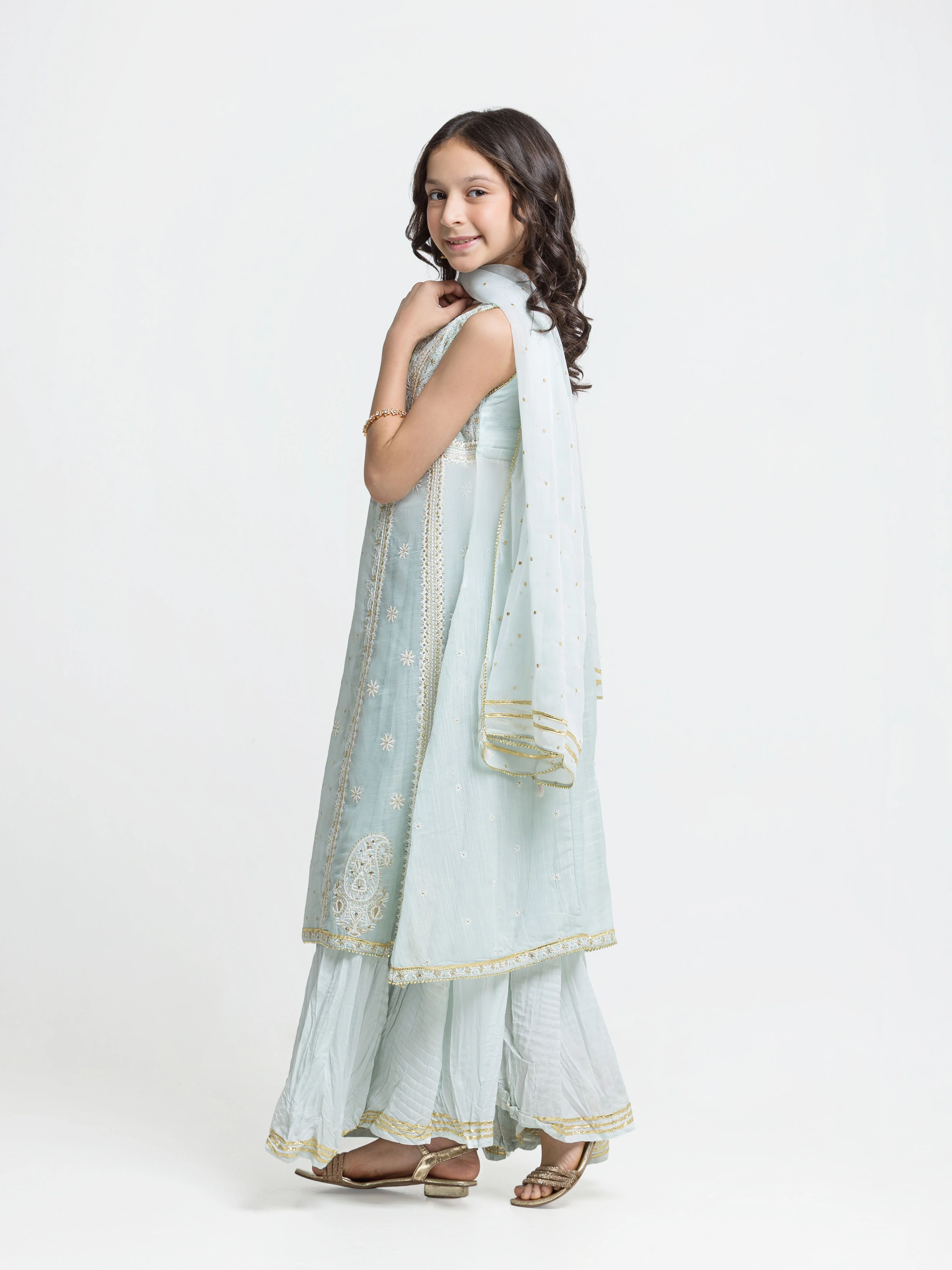 Embroidered Chanderi Suit - EGTPLED5-50065-3P - Image 5