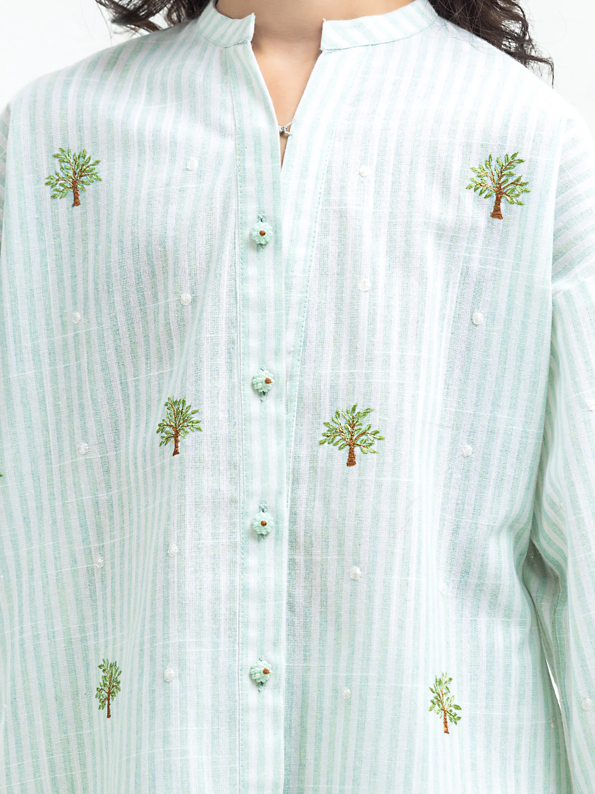 Embroidered Cotton Shirt Trouser - EGTKE24-70741ST - Image 3