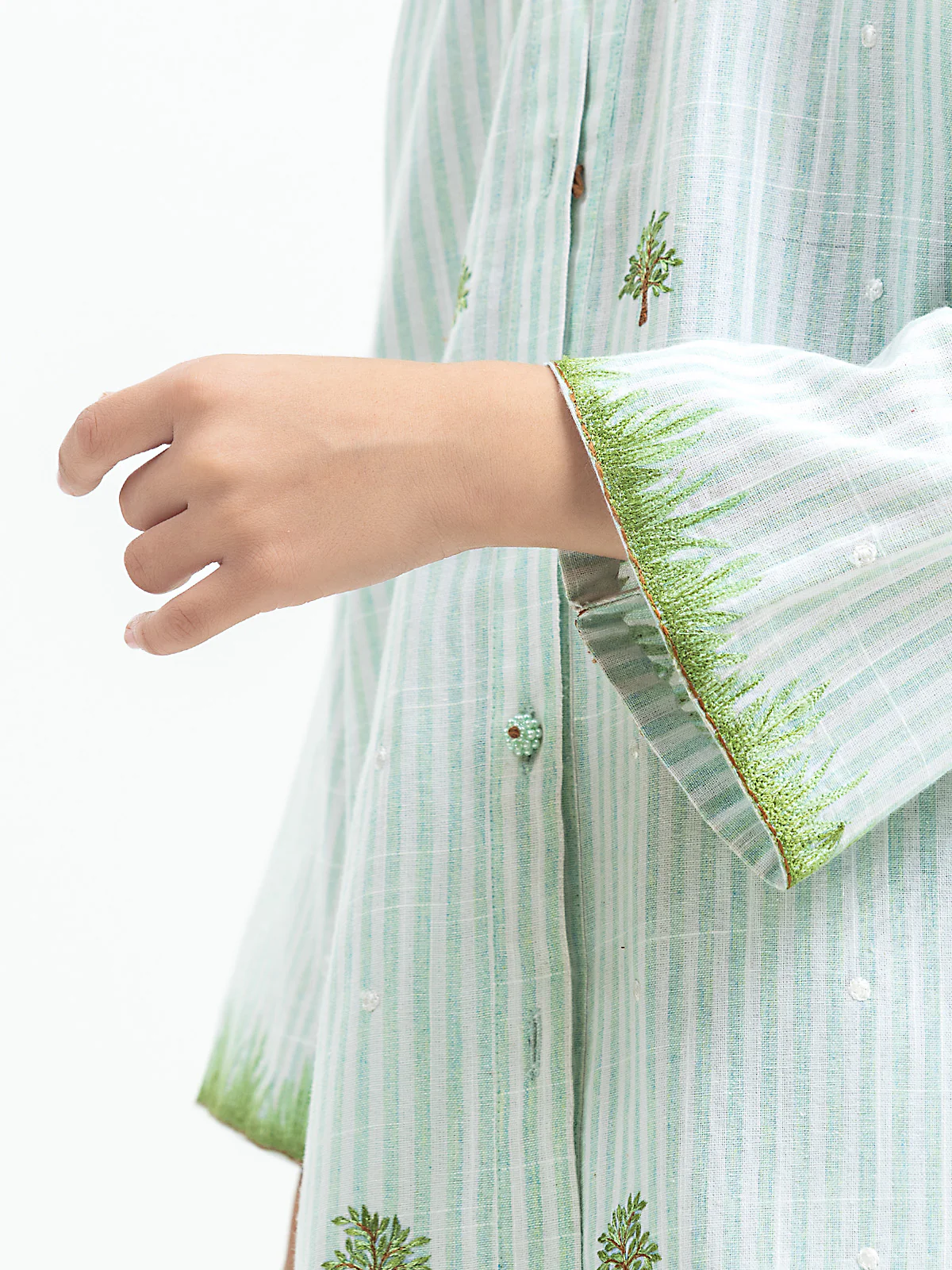 Embroidered Cotton Shirt Trouser - EGTKE24-70741ST - Image 4
