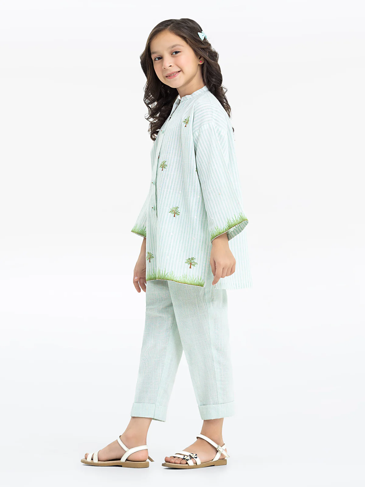Embroidered Cotton Shirt Trouser - EGTKE24-70741ST - Image 5