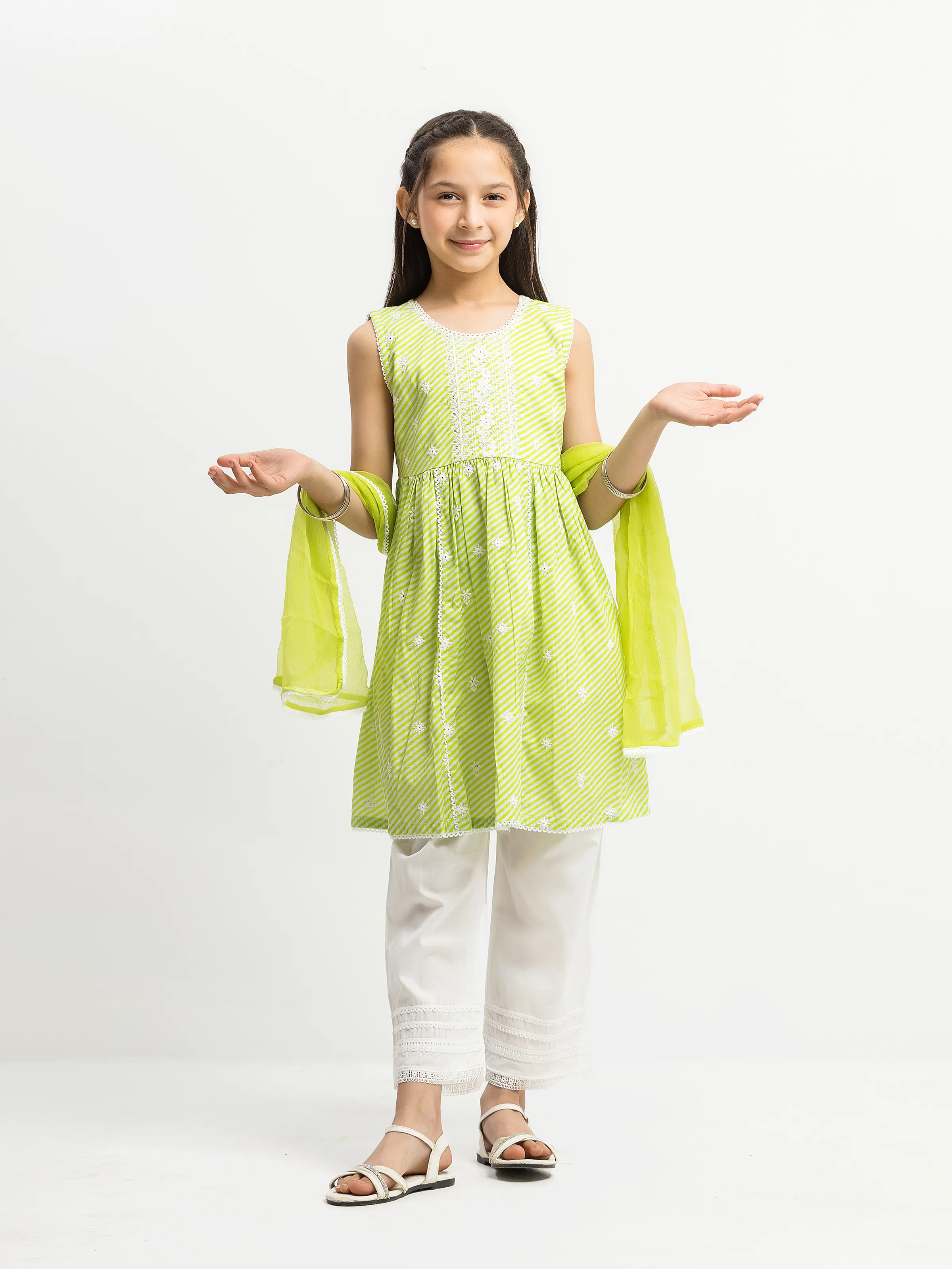 Embroidered Cambric Suit - EGTKE5-70987-3P