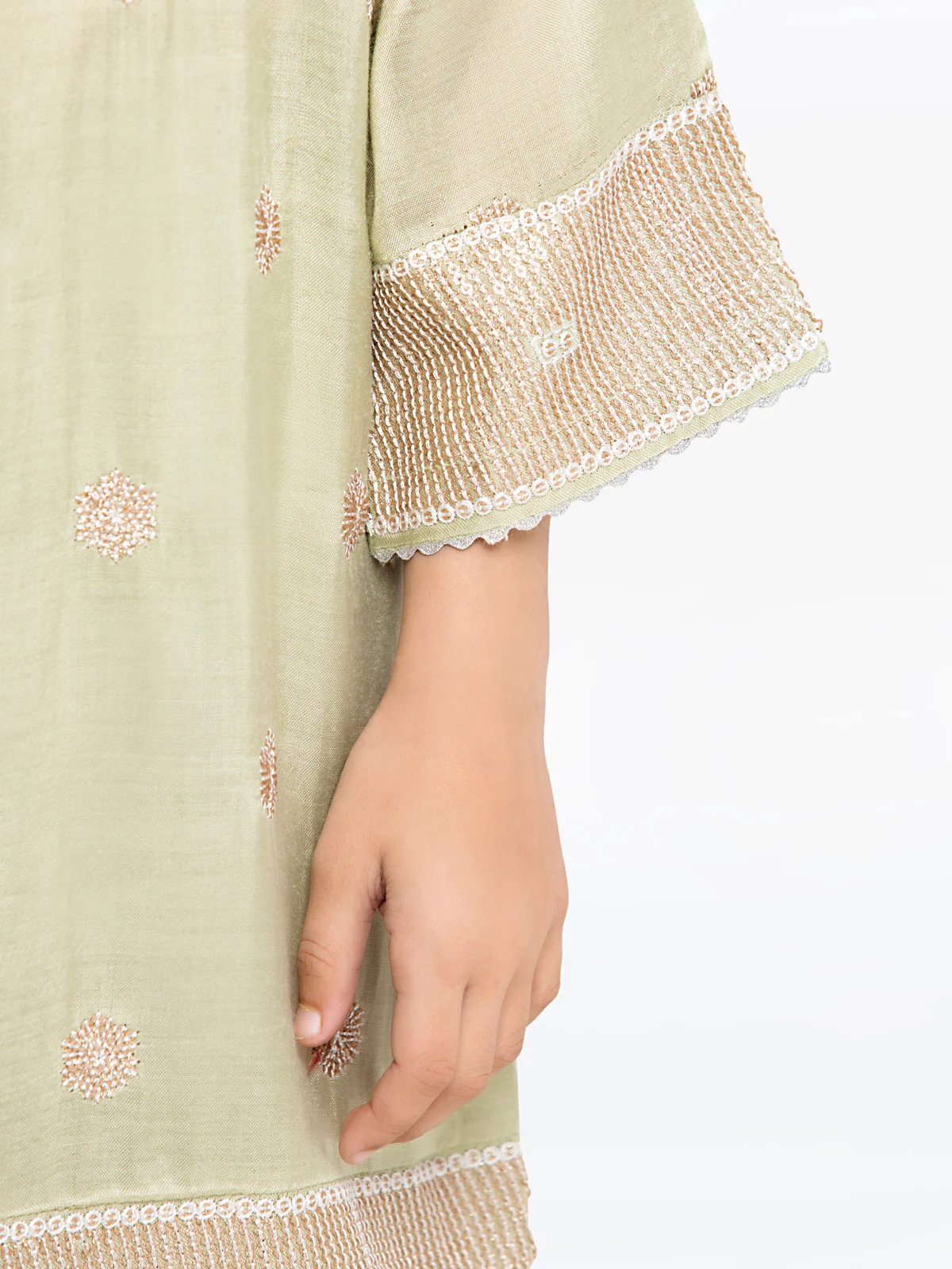 Embroidered Cotton Silk Gharara Suit - EGTP23-22202 - Image 5