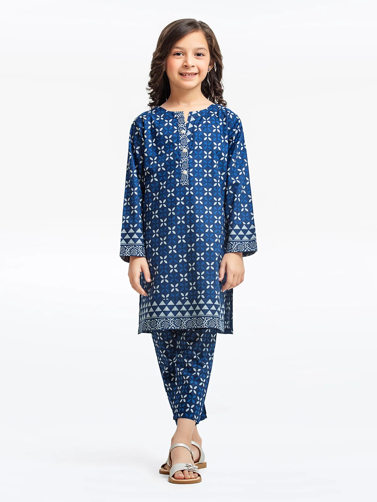 Printed Cambric Shirt Trouser - EGTKP23-70715ST