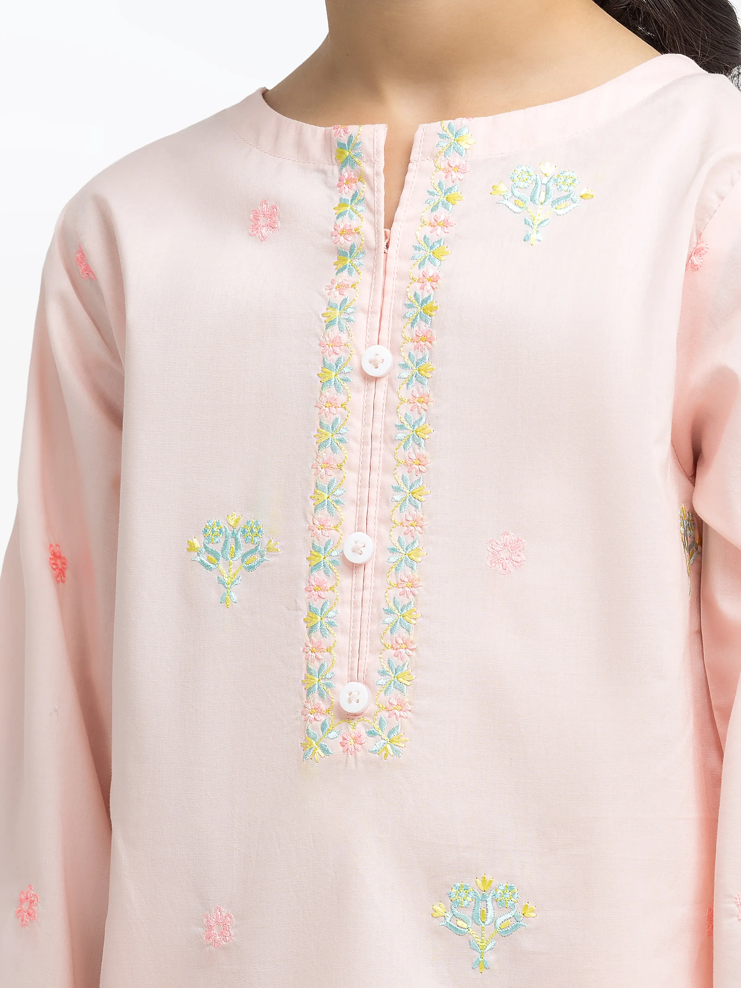 Embroidered Cambric Shirt Trouser - EGTKE24-70769ST - Image 3