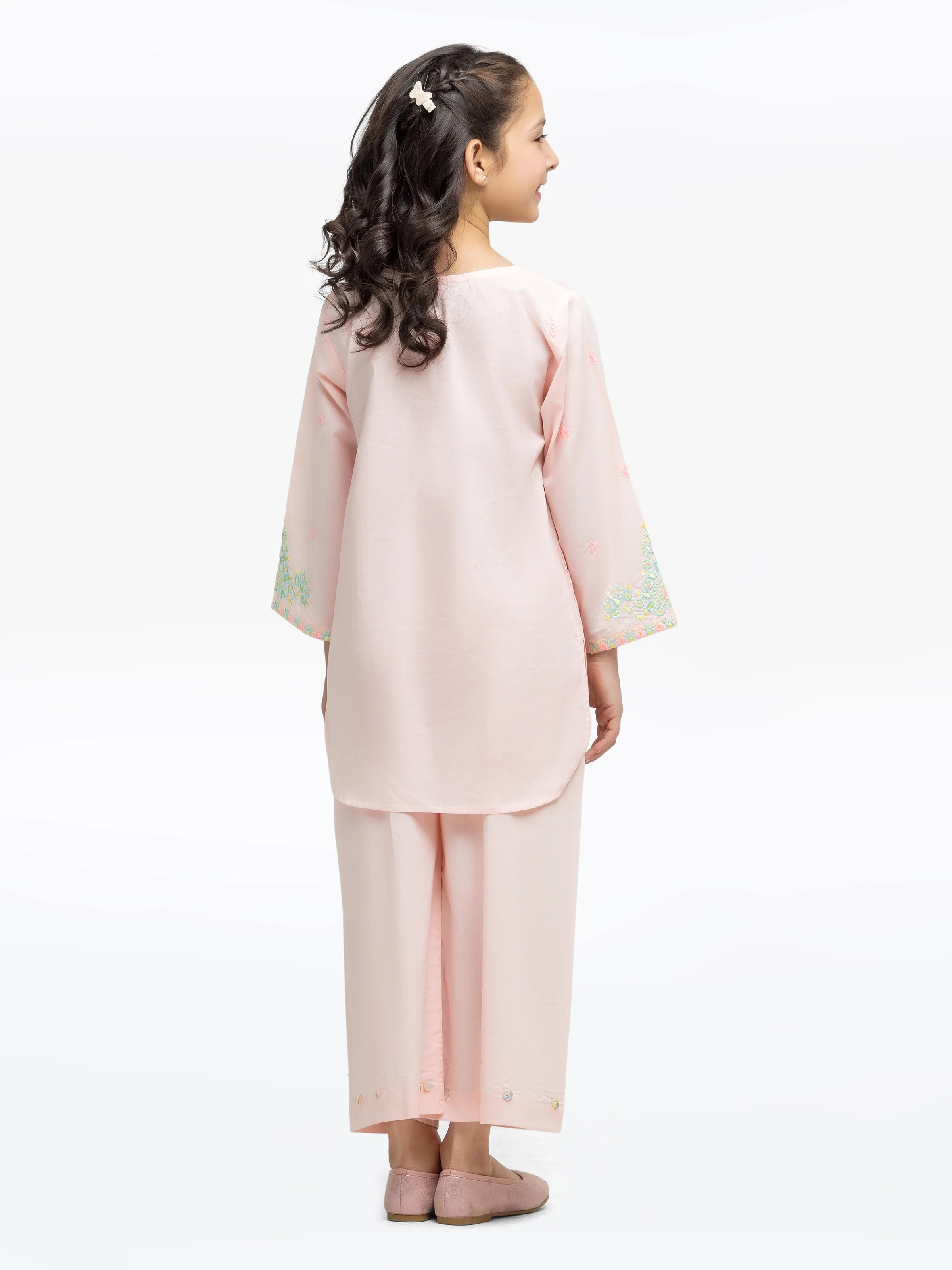 Embroidered Cambric Shirt Trouser - EGTKE24-70769ST - Image 6