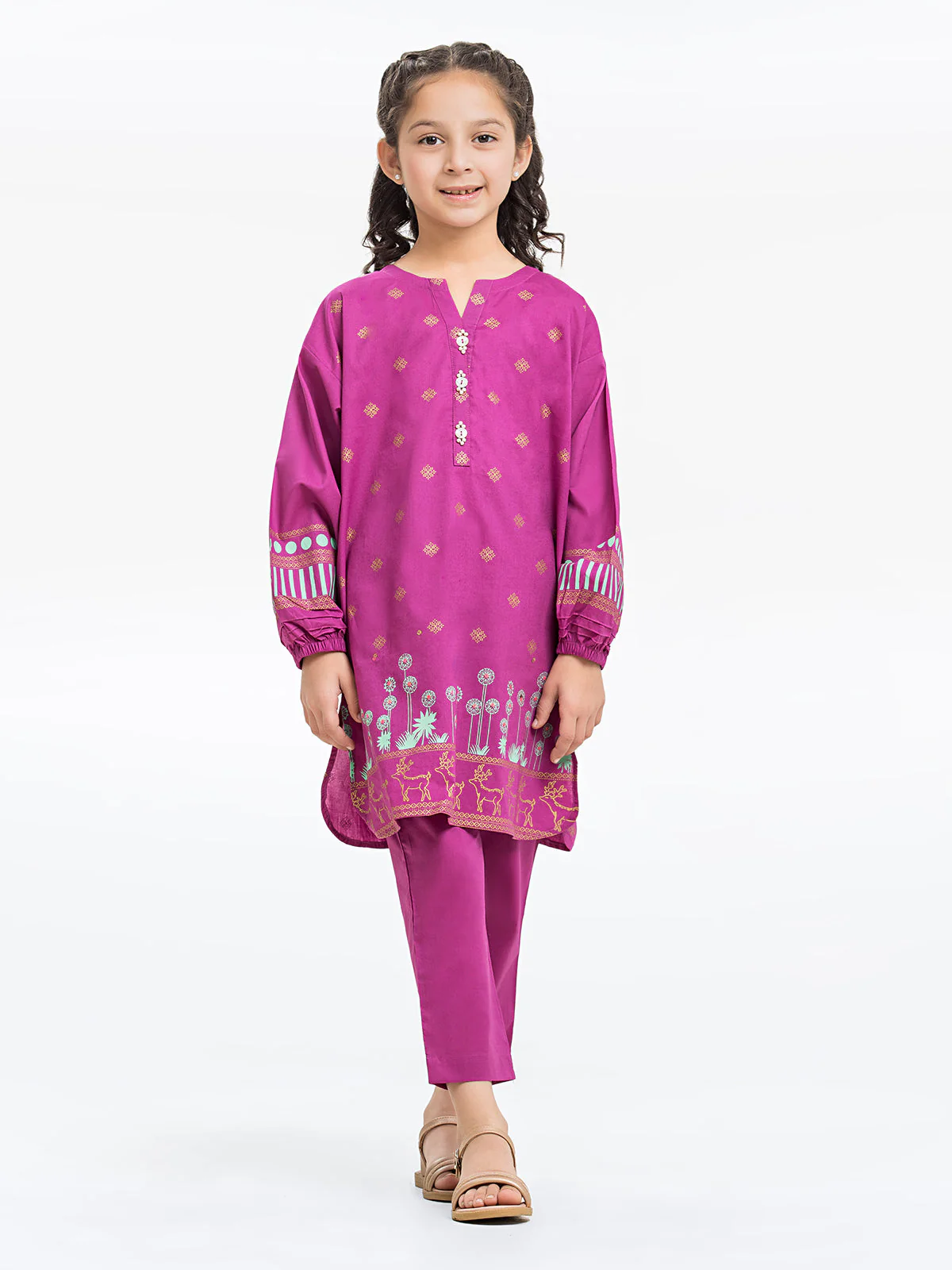 Printed Cambric Shirt Trouser - EGTKP23-70421ST