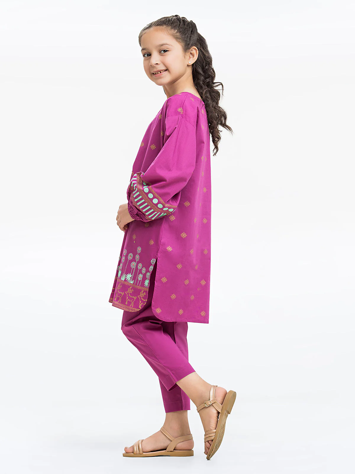 Printed Cambric Shirt Trouser - EGTKP23-70421ST - Image 3