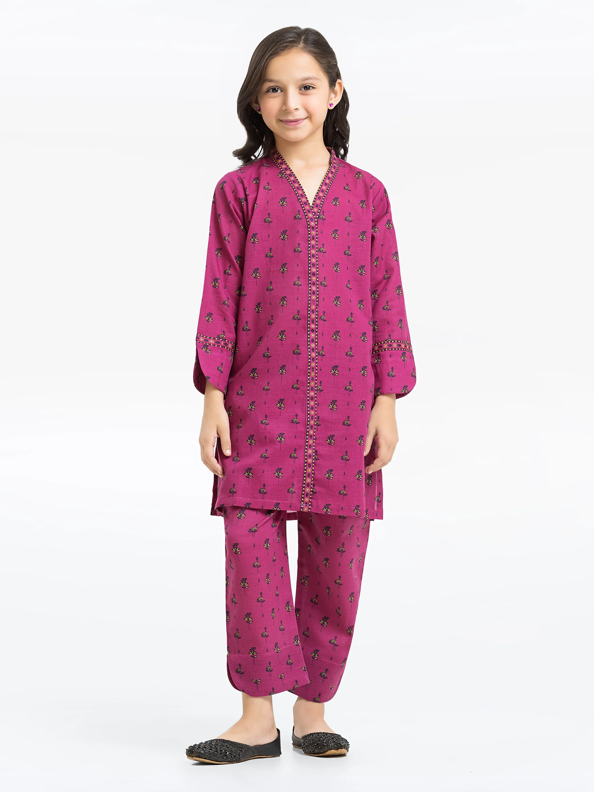 Printed Khaddar Co-Ord Set - EGTKP24-70909ST
