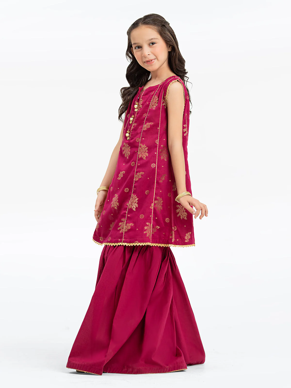 Solid Jacquard Gharara Suit - EGTKS24-70746ST - Image 4
