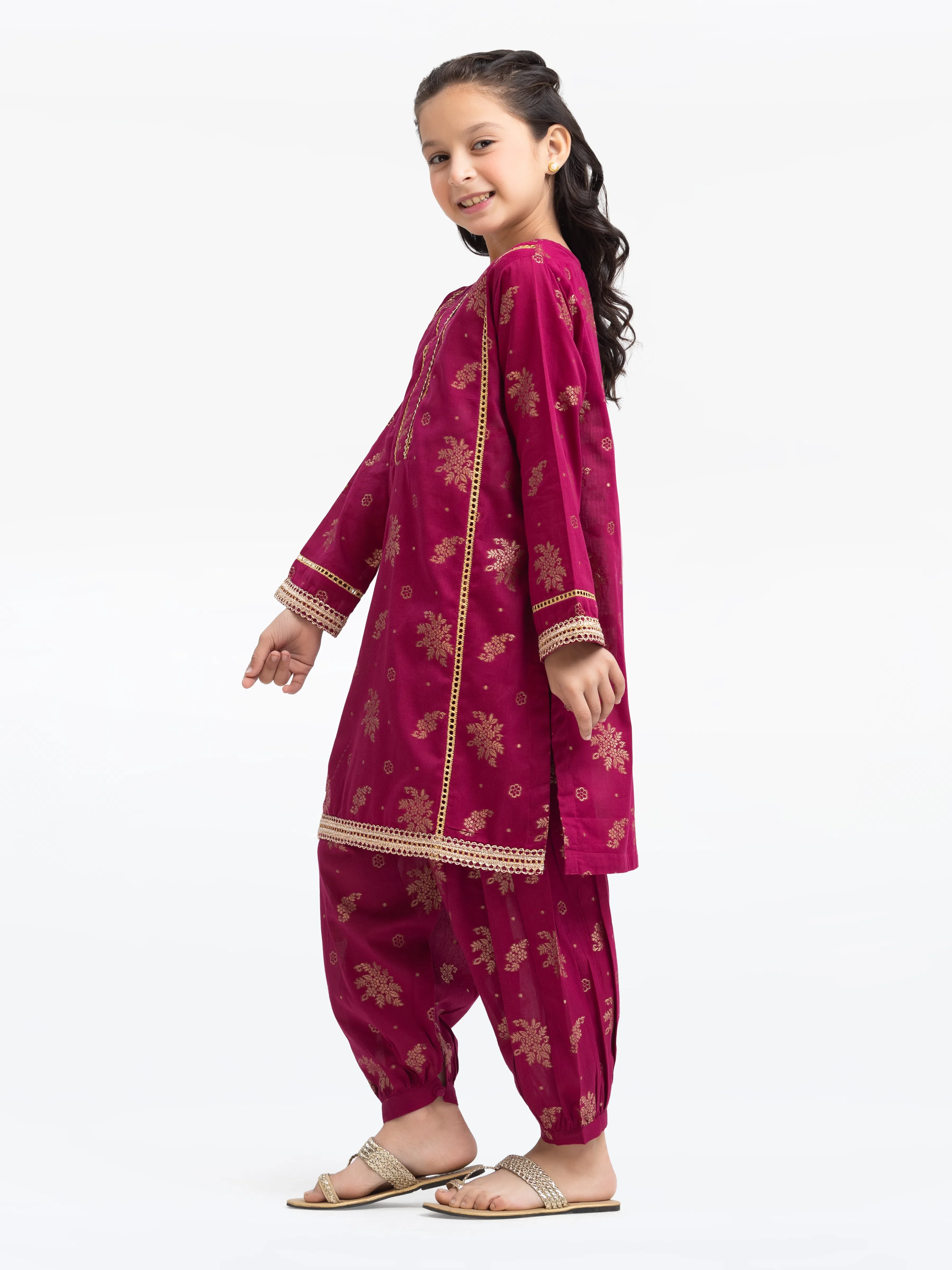 Solid Jacquard Co-Ord Set - EGTKS24-70783ST - Image 2