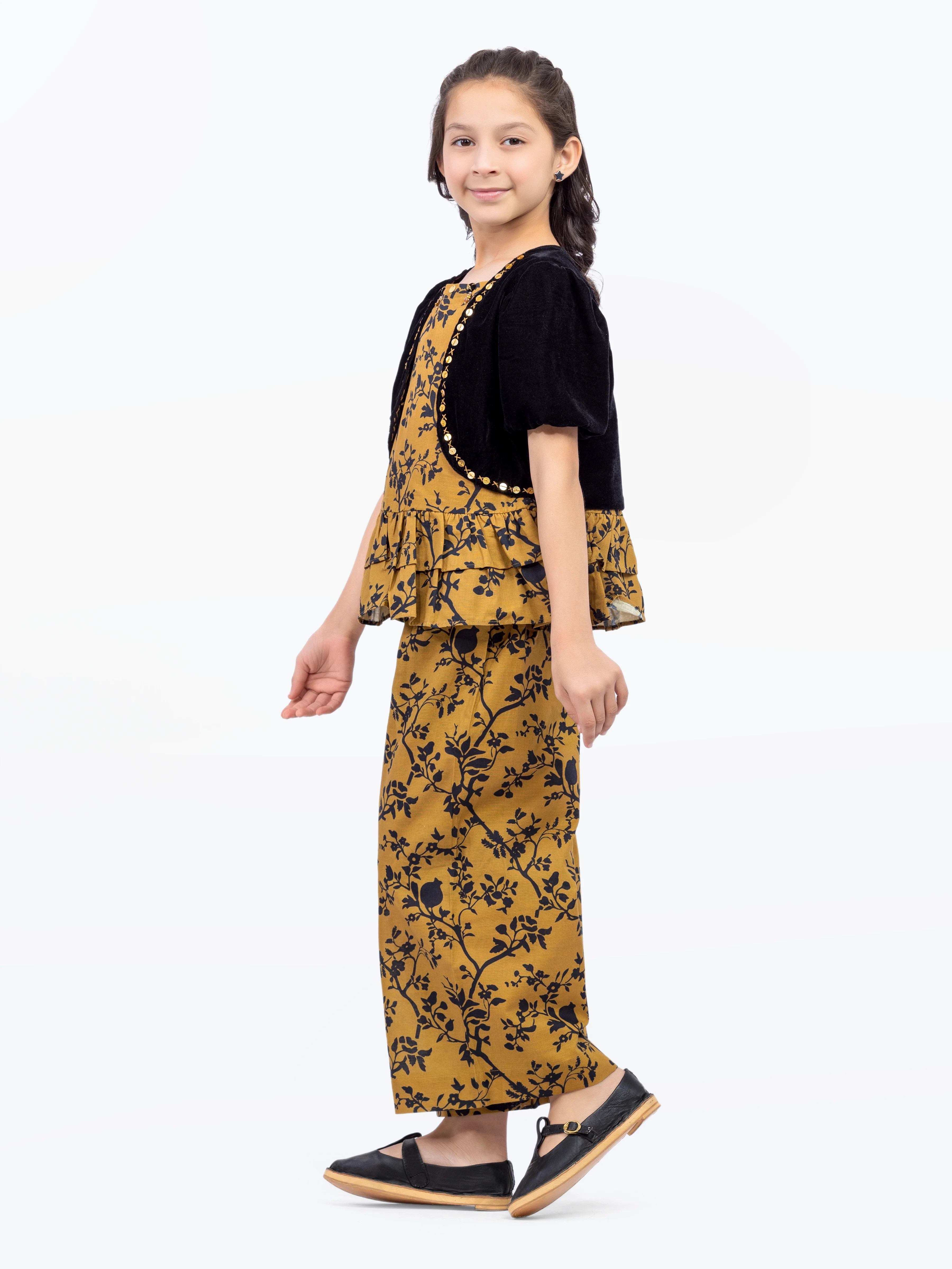Printed Khaddar Co-Ord Set - EGTKP5-70805ST - Image 4