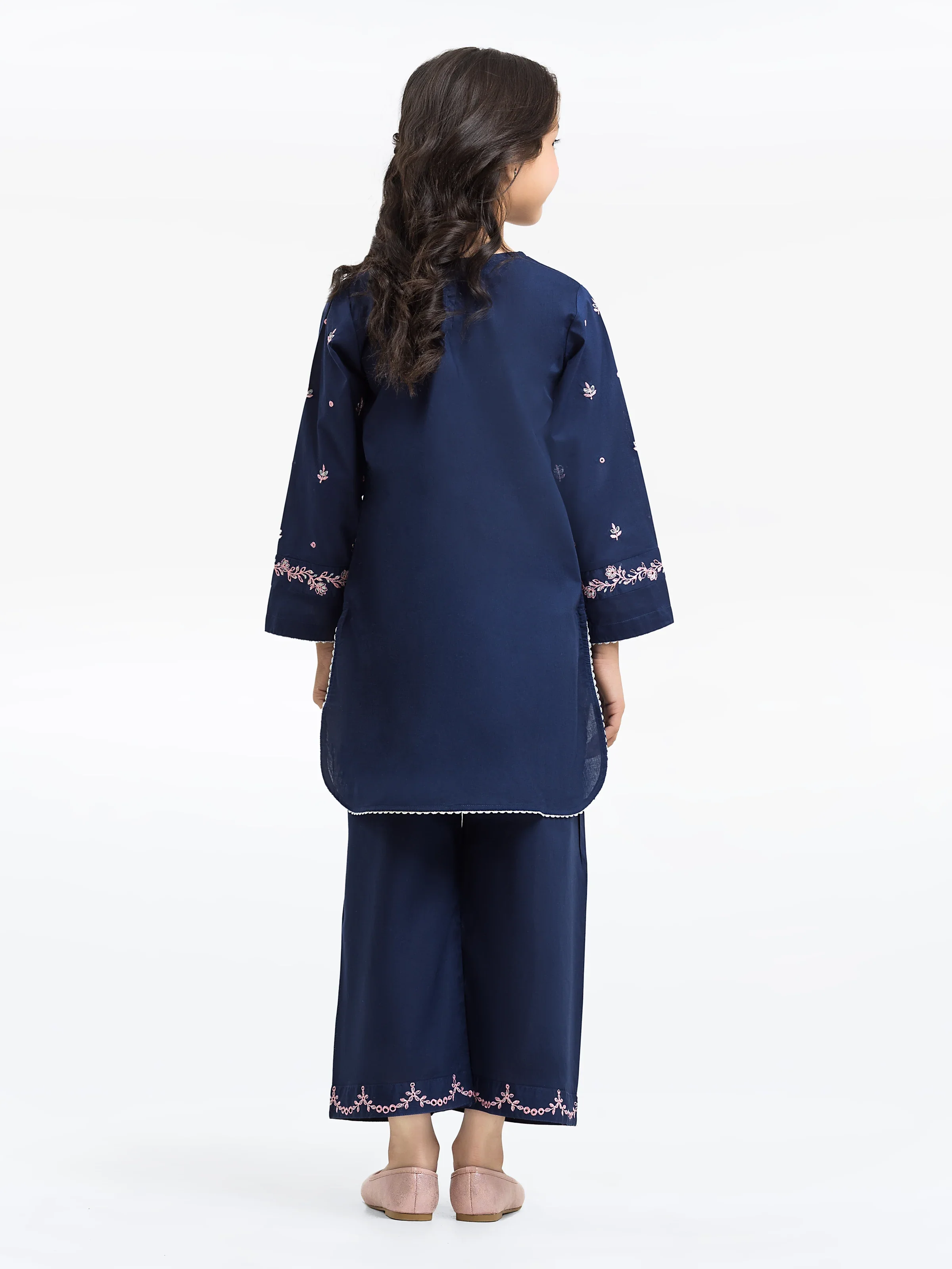 Embroidered Cambric Shirt Trouser - EGTKE24-70760ST - Image 5