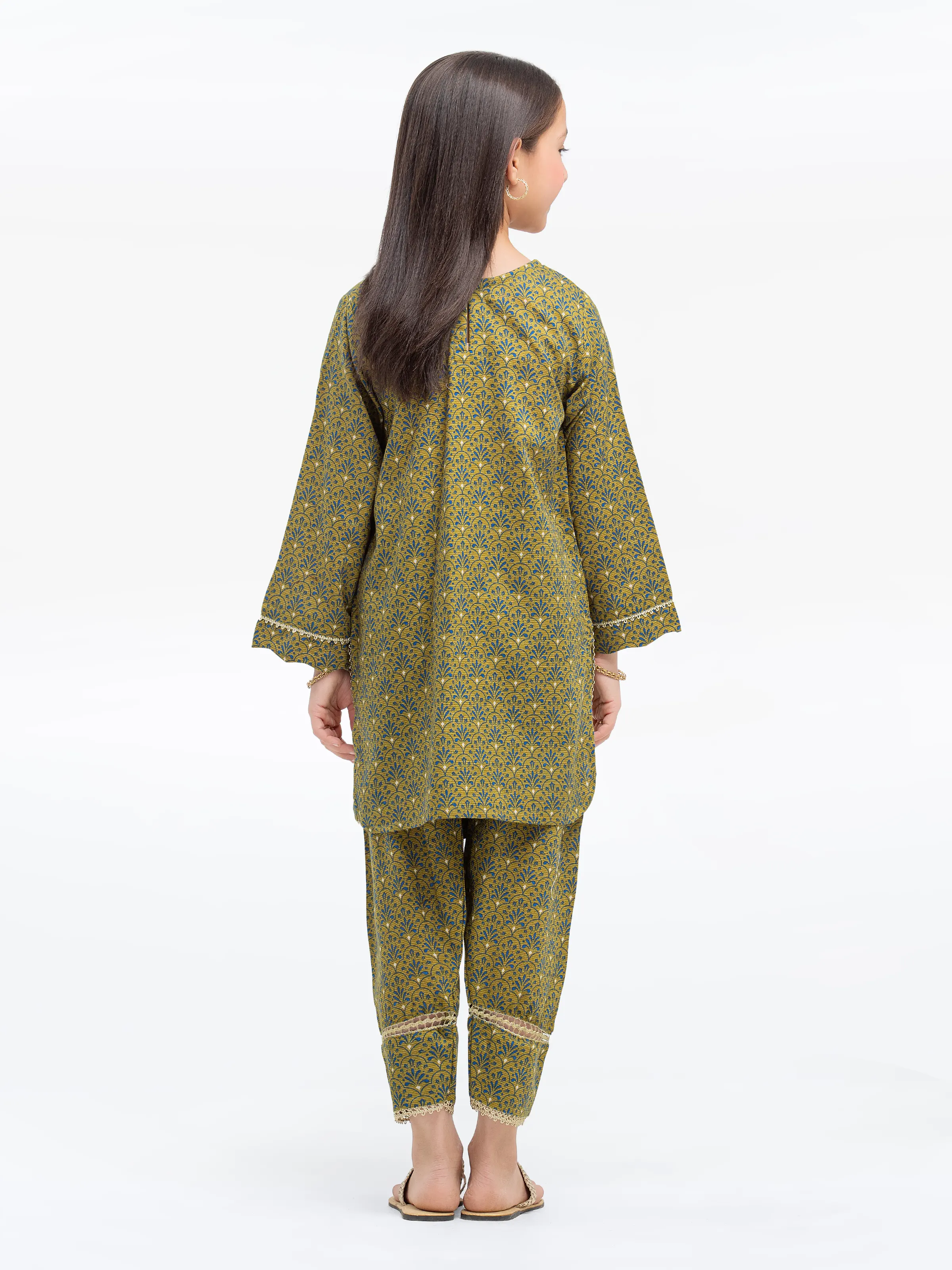Printed Khaddar Co-Ord Set - EGTKP24-70788ST - Image 5