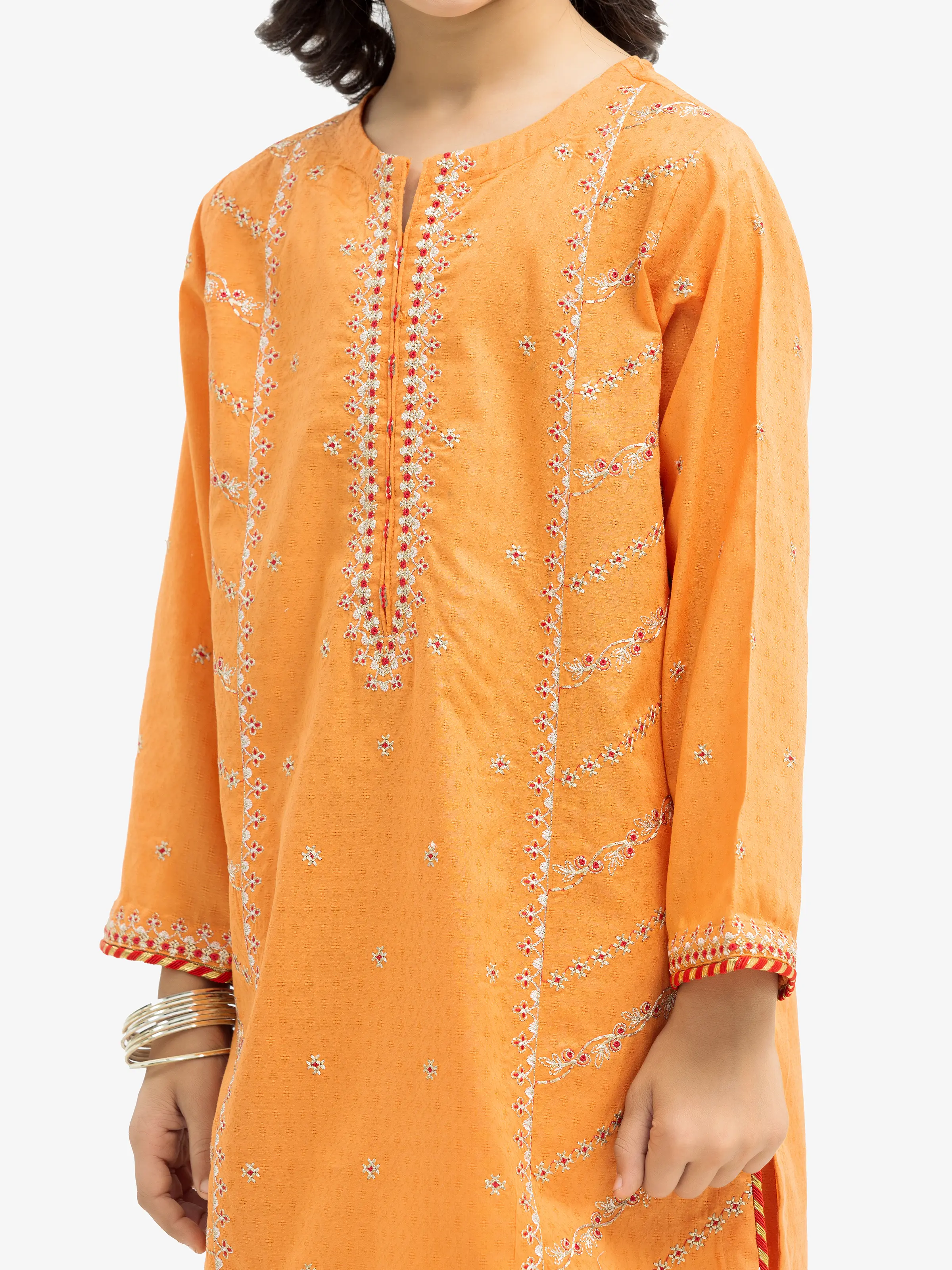Embroidered Dobby Shirt Trouser - EGTKE24-70925ST - Image 2