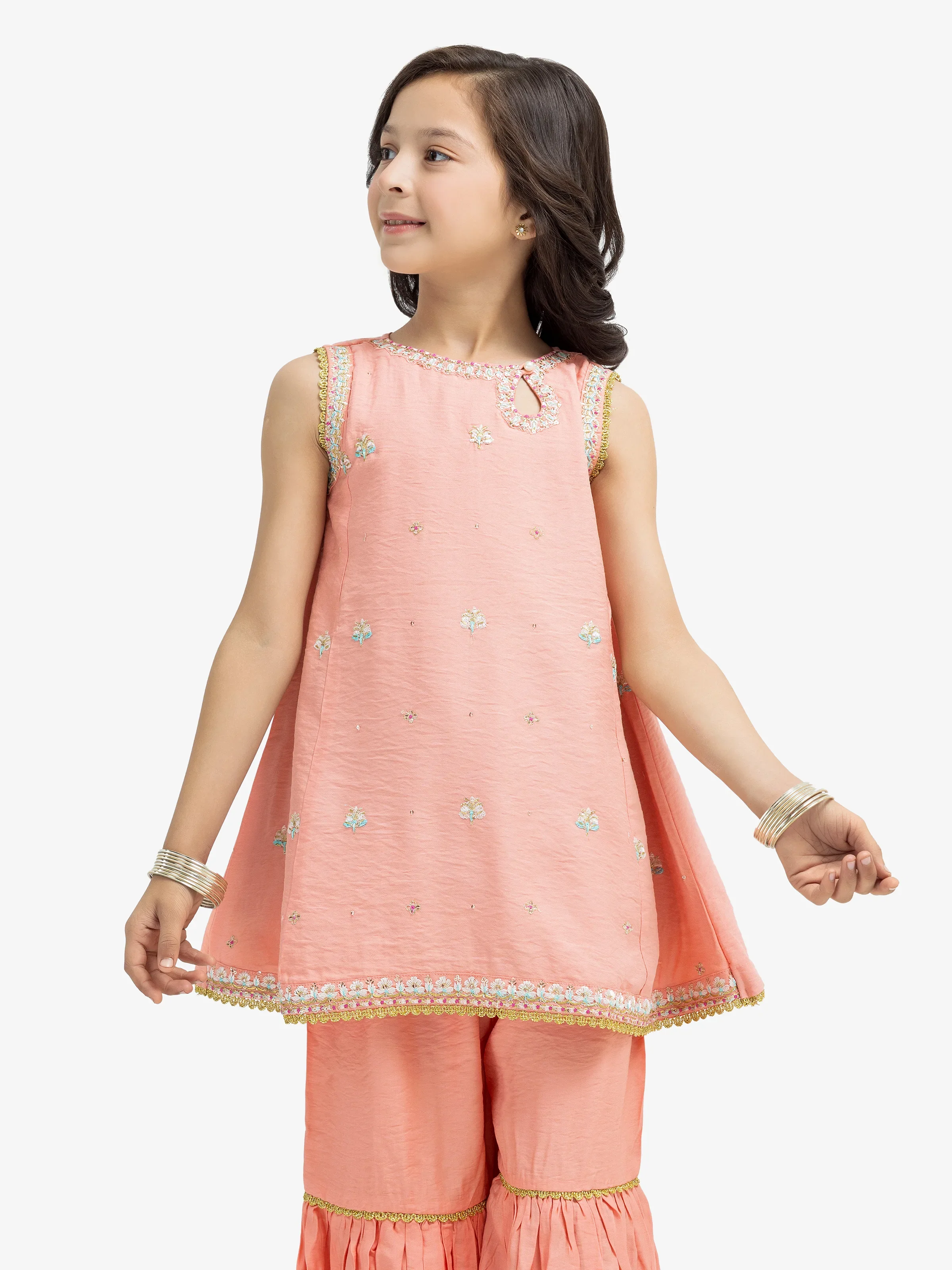 Embroidered Crepe Viscose Gharara Suit - EGTKE24-70764ST - Image 2