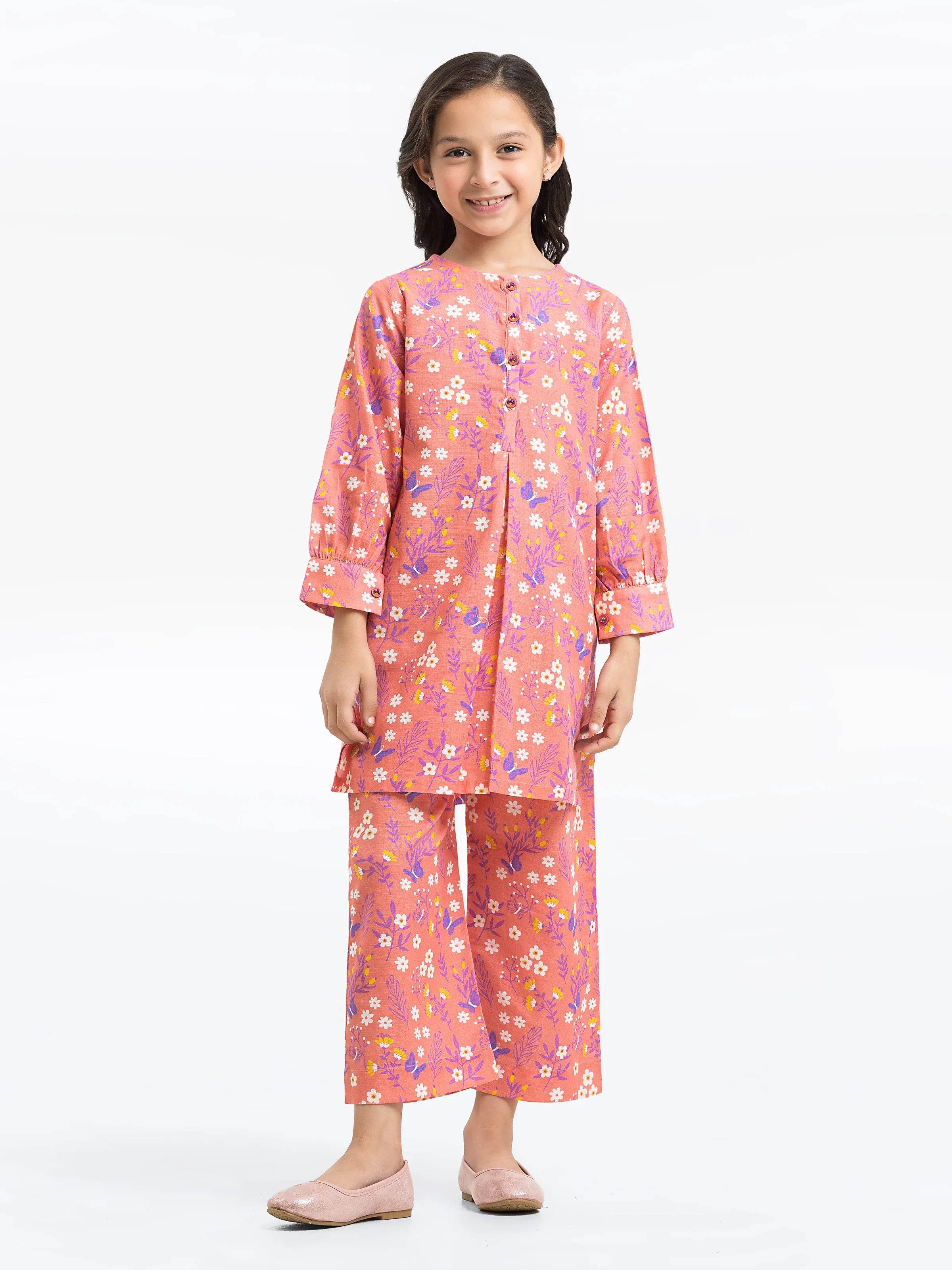 Printed Khaddar Co-Ord Set - EGTKP24-70908ST