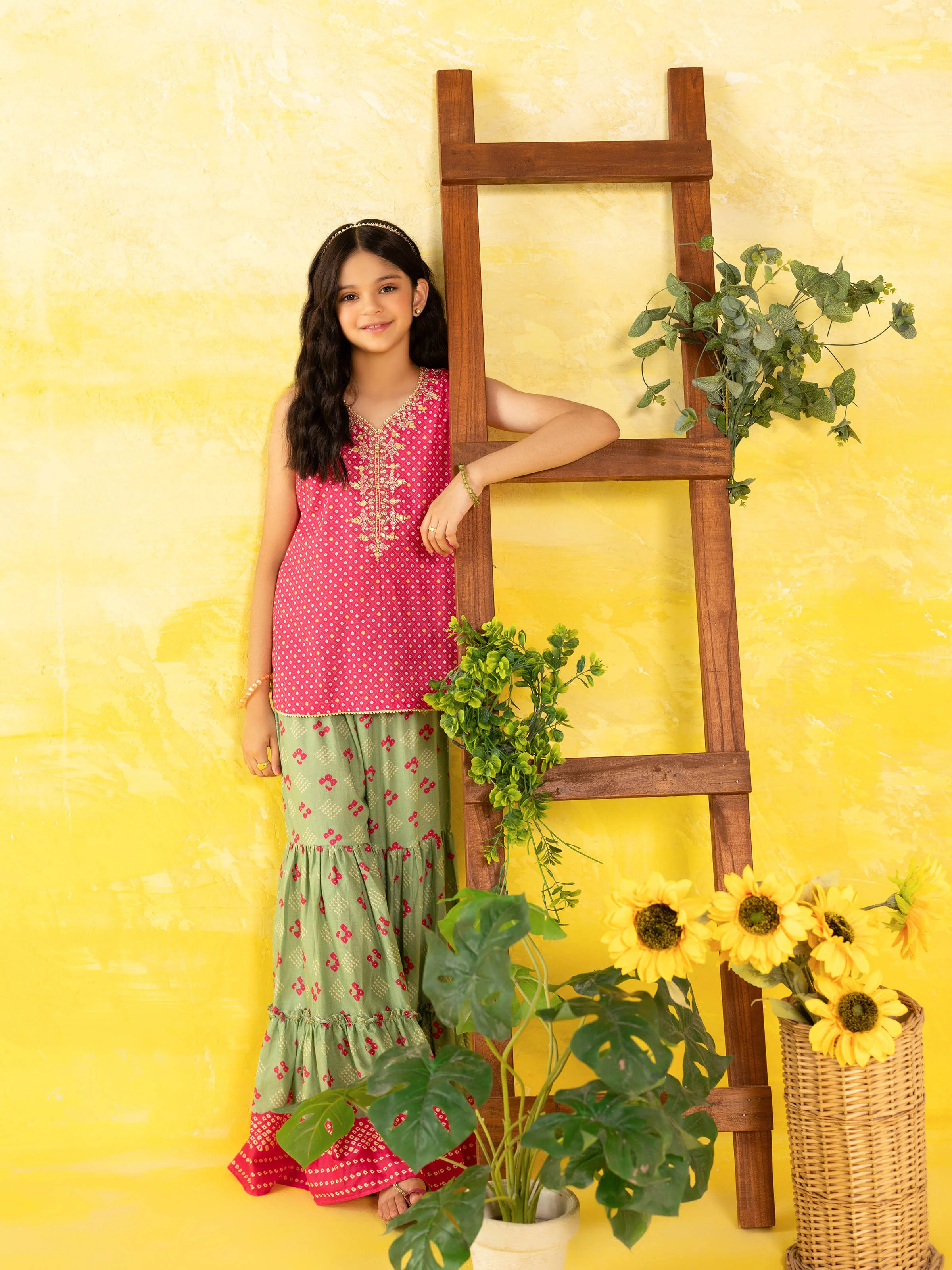 Embroidered Lawn Gharara Suit - EGTKE5-70980-3P