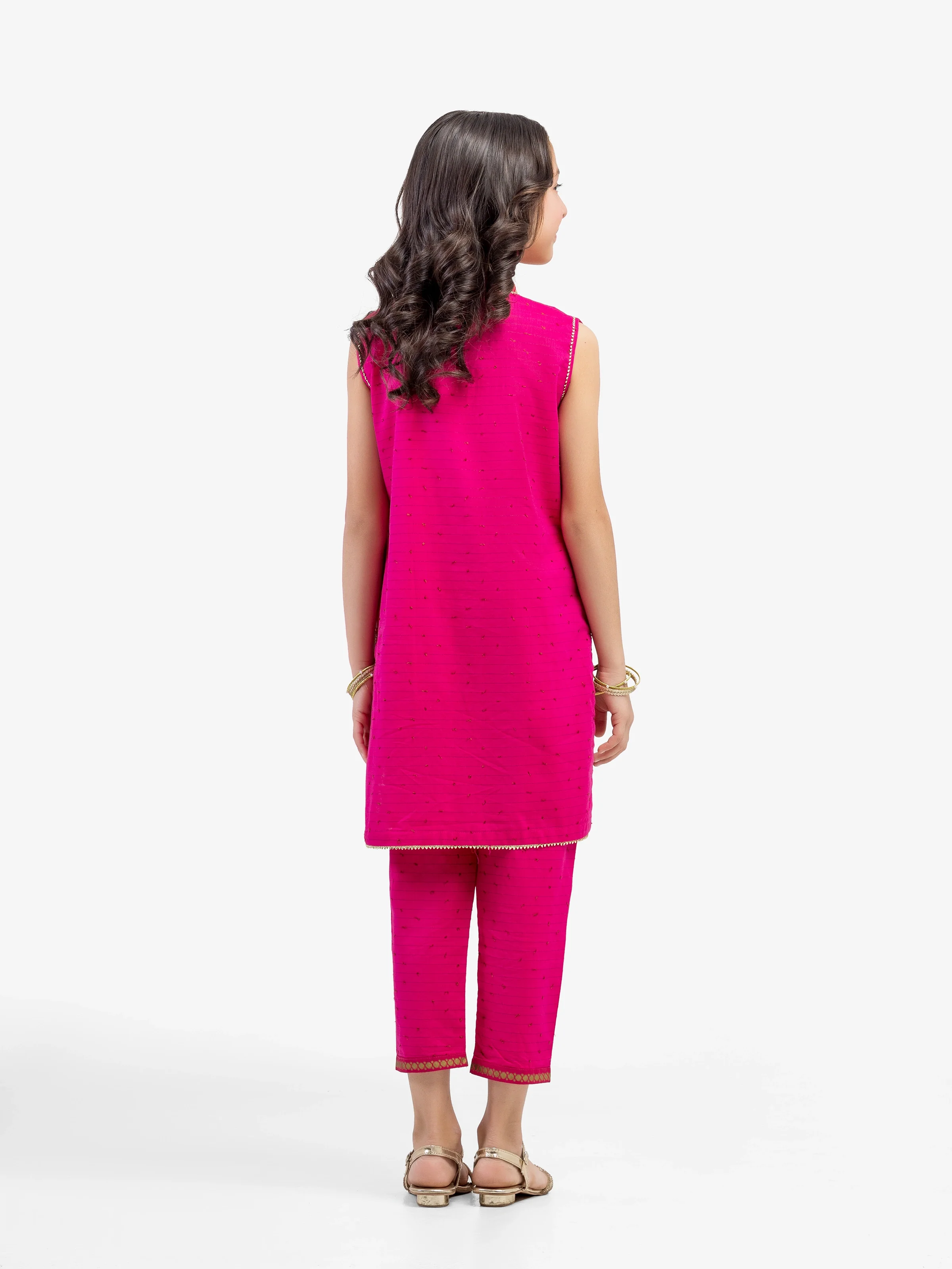 Embroidered Jacquard Co-Ord Set - EGTKS5-73045ST - Image 5