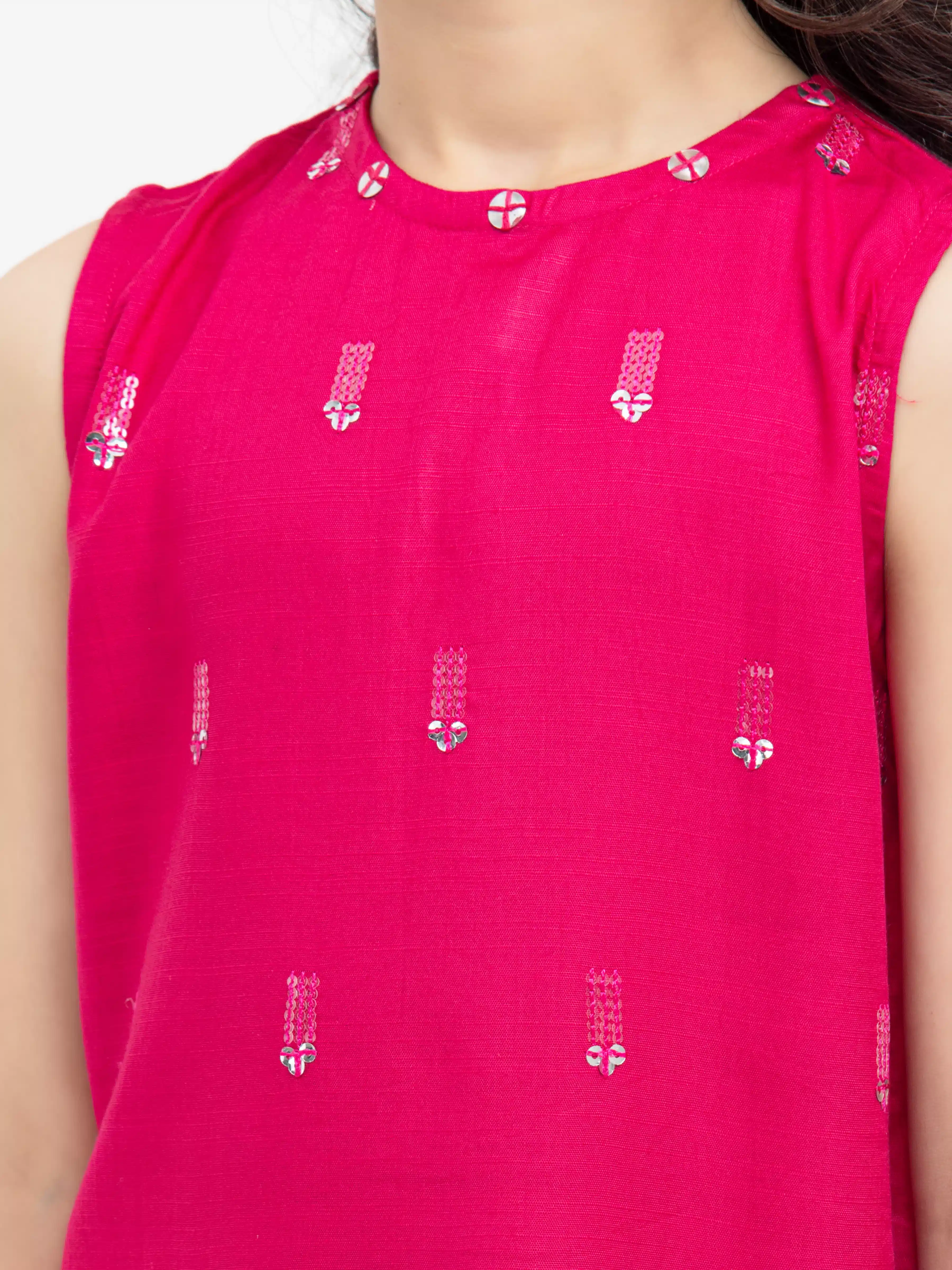 Embroidered Raw Silk Suit - EGTPLE24-50019-3P - Image 3