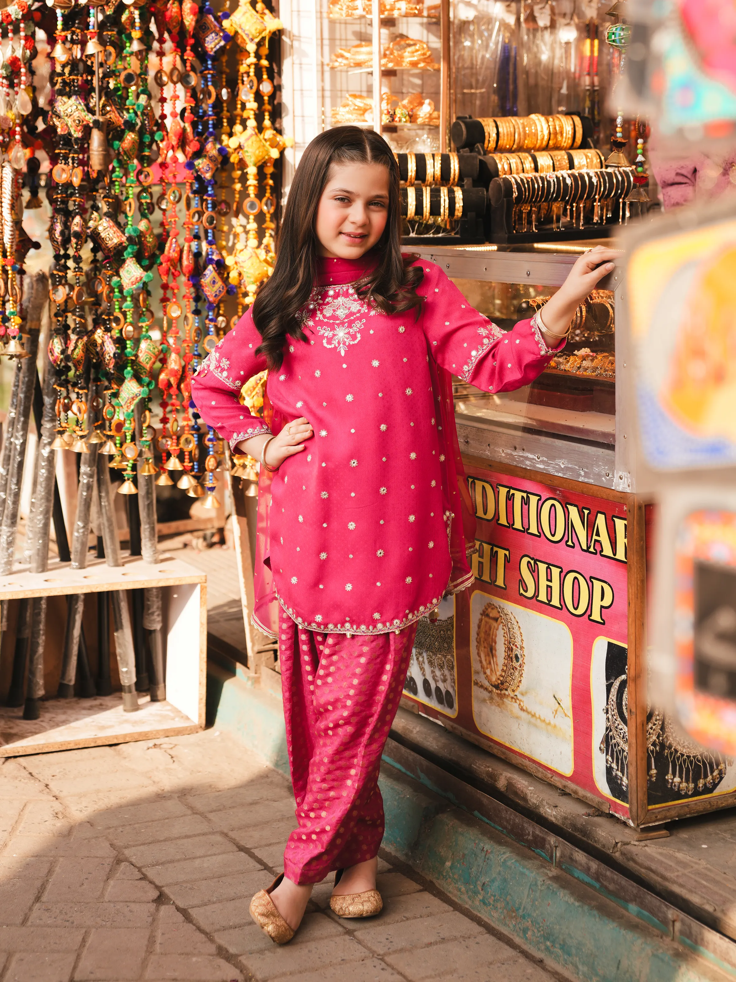 Embroidered Dobby Suit - EGTPLED6-50107-3P