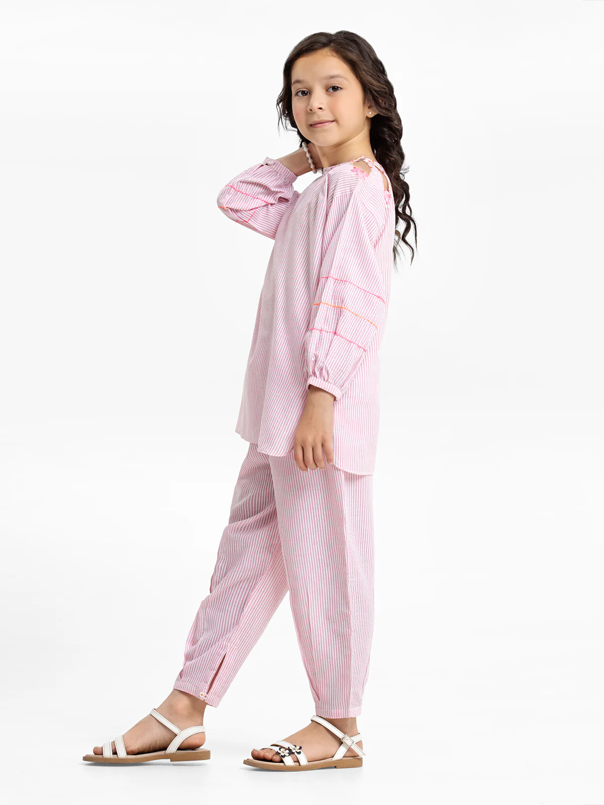 Embroidered Cotton Co-Ord Set - EGTCS23-013 - Image 3